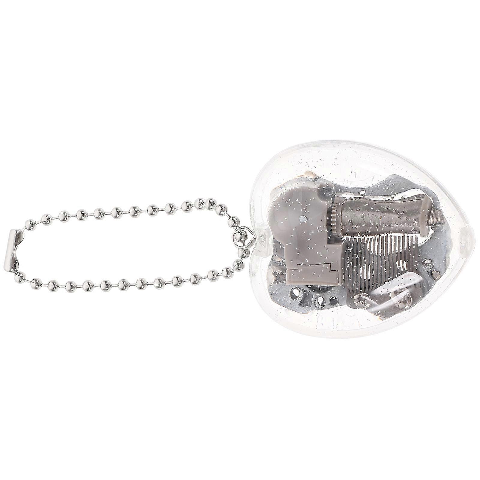 Music Box Keychain Pendant for Keys 4Pcs Transparent Design