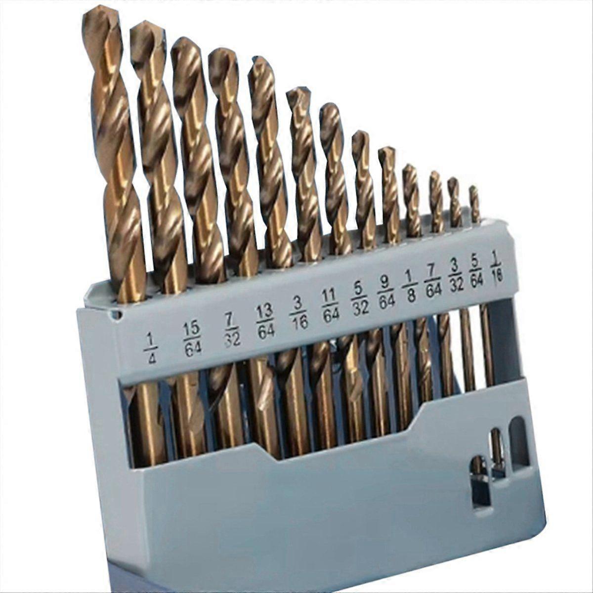 Cobalt Drill Bits Set M35 High Speed Steel Twist Jobber (13Pcs)