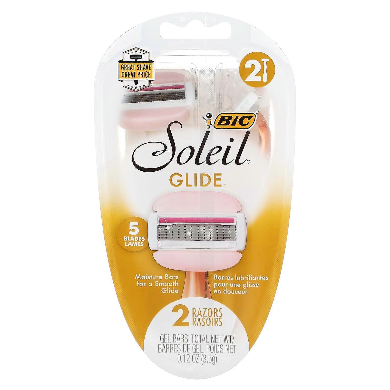 Soleil Glide, Disposable Razors, 2 Razors
