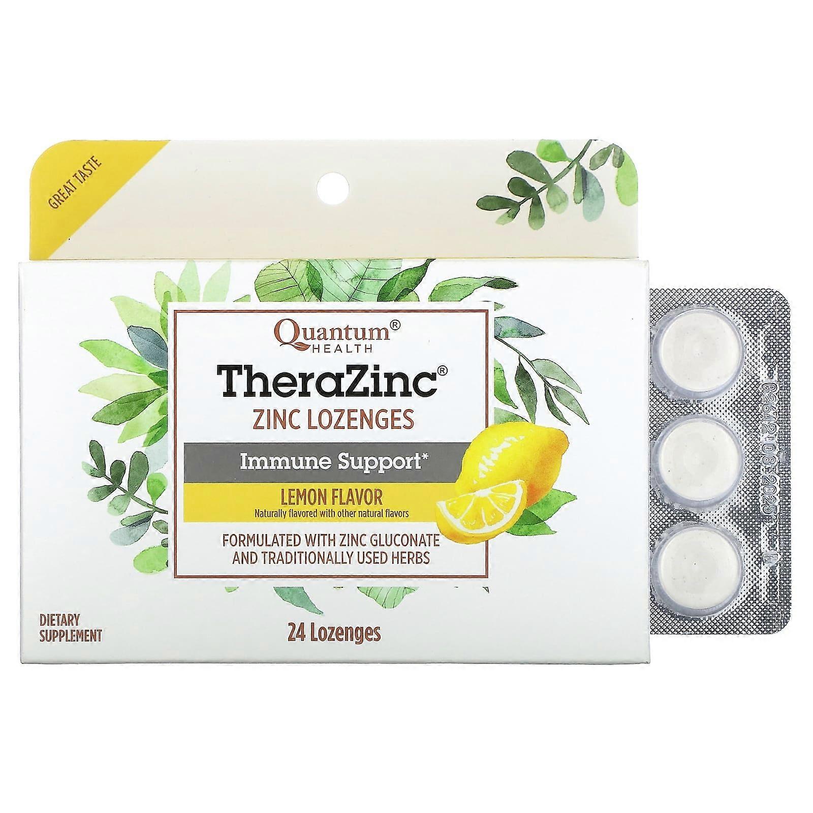 TheraZinc, Immune Support, Lemon, 24 Lozenges