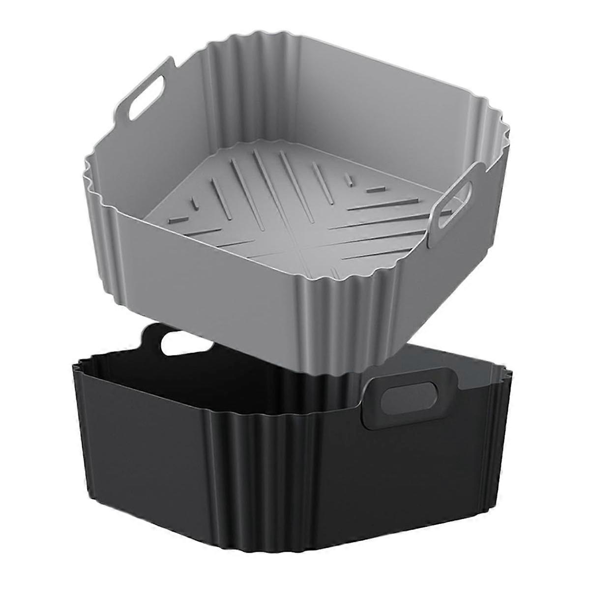 2PCS Heißluftfritteuse-Liner für Heißluftfritteuse-Liner Wiederverwendbarer Korb C