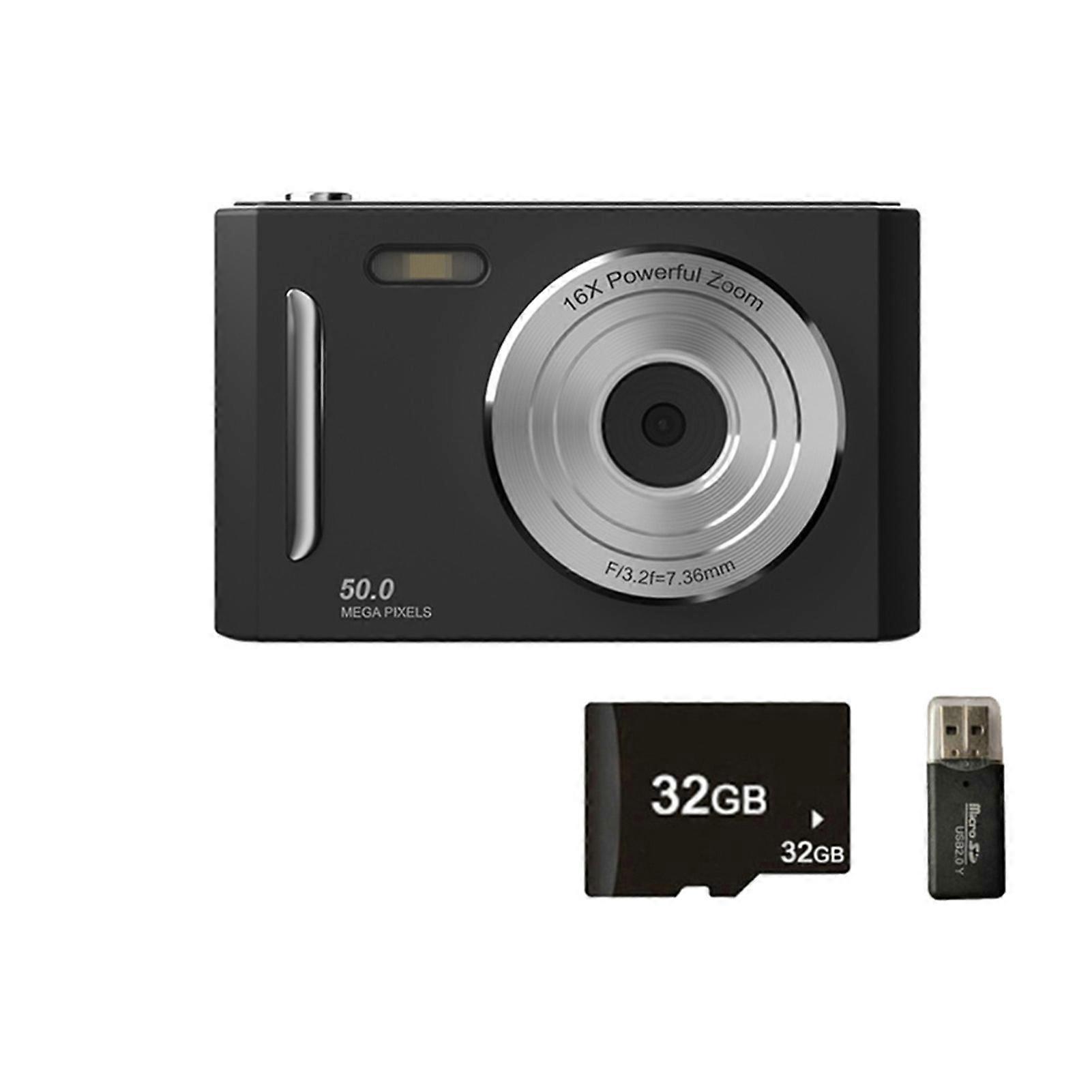 4K Digital Camera Dual Camera Flash 50 Million Hd Pixel Pixel Retro Ccd Portable Card Entry-level Camera Auto Focus