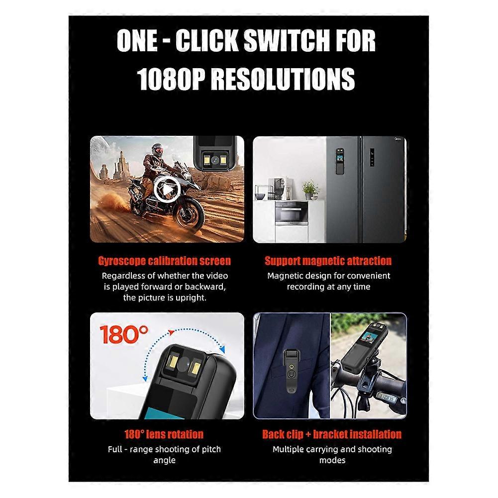 HD 1080P 2 Million Pixel Handheld Portable Sports Camera Meeting Record Direct Recording Camera with Display