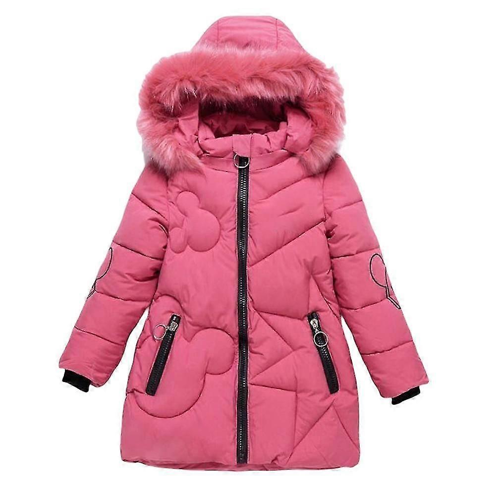 الشتاء الفتيات 'مبطن سترة مع جيب متوسطة الطول عارضة مقنع معطف كامل الرمز البريدي طول الأكمام سترة سميكة