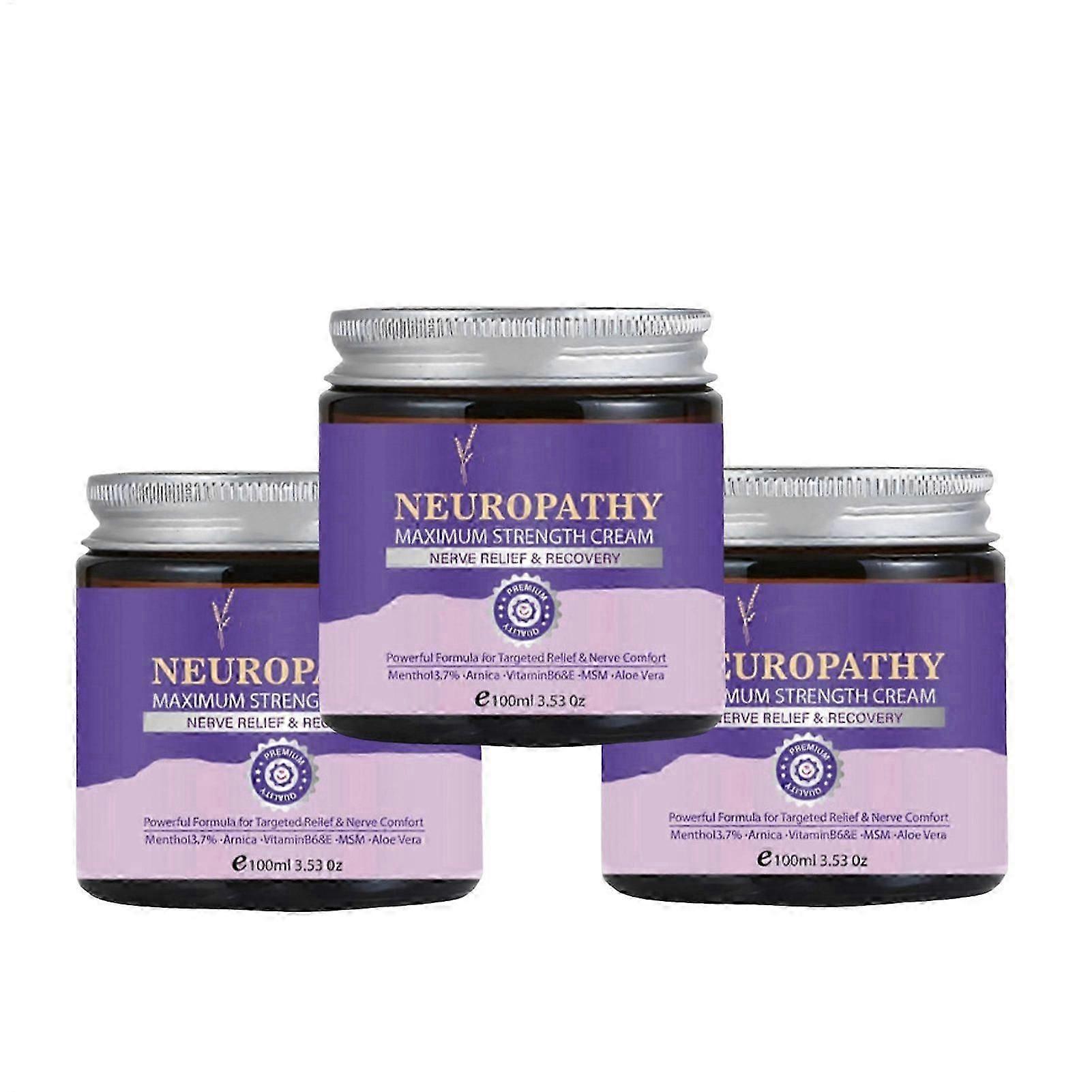 Convient pour 1 à 3 applications. Crème extra-forte pour la neuropathie, soulagement de la douleur, ingrédients naturels pour la nuque et les pieds.
