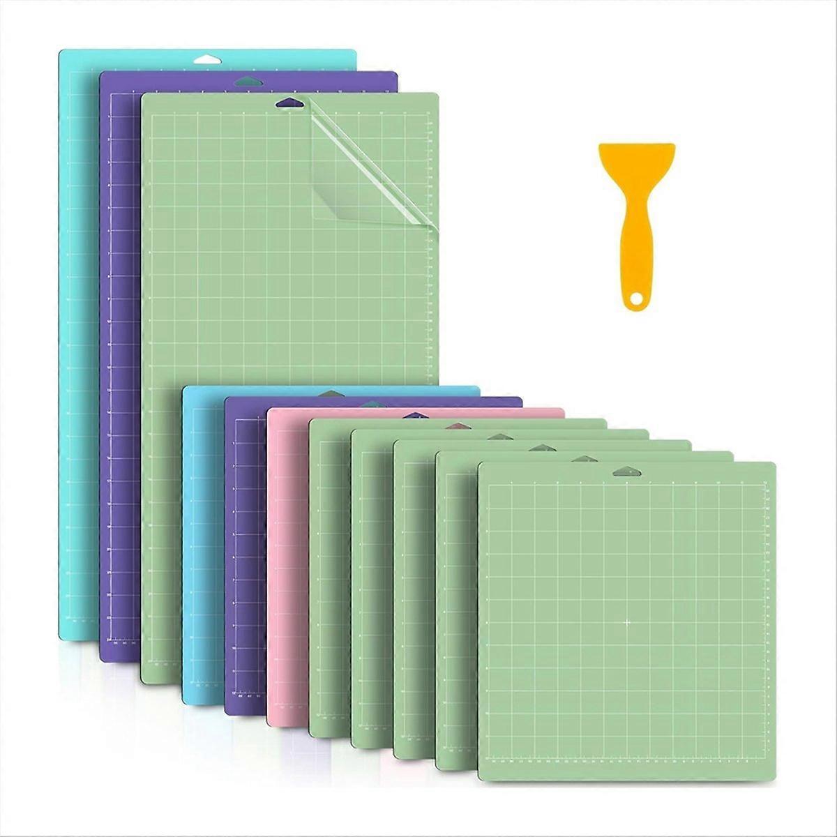 11 Pcs Cutting Mat for Crafts Machine Gridded Quilting Cut Mats