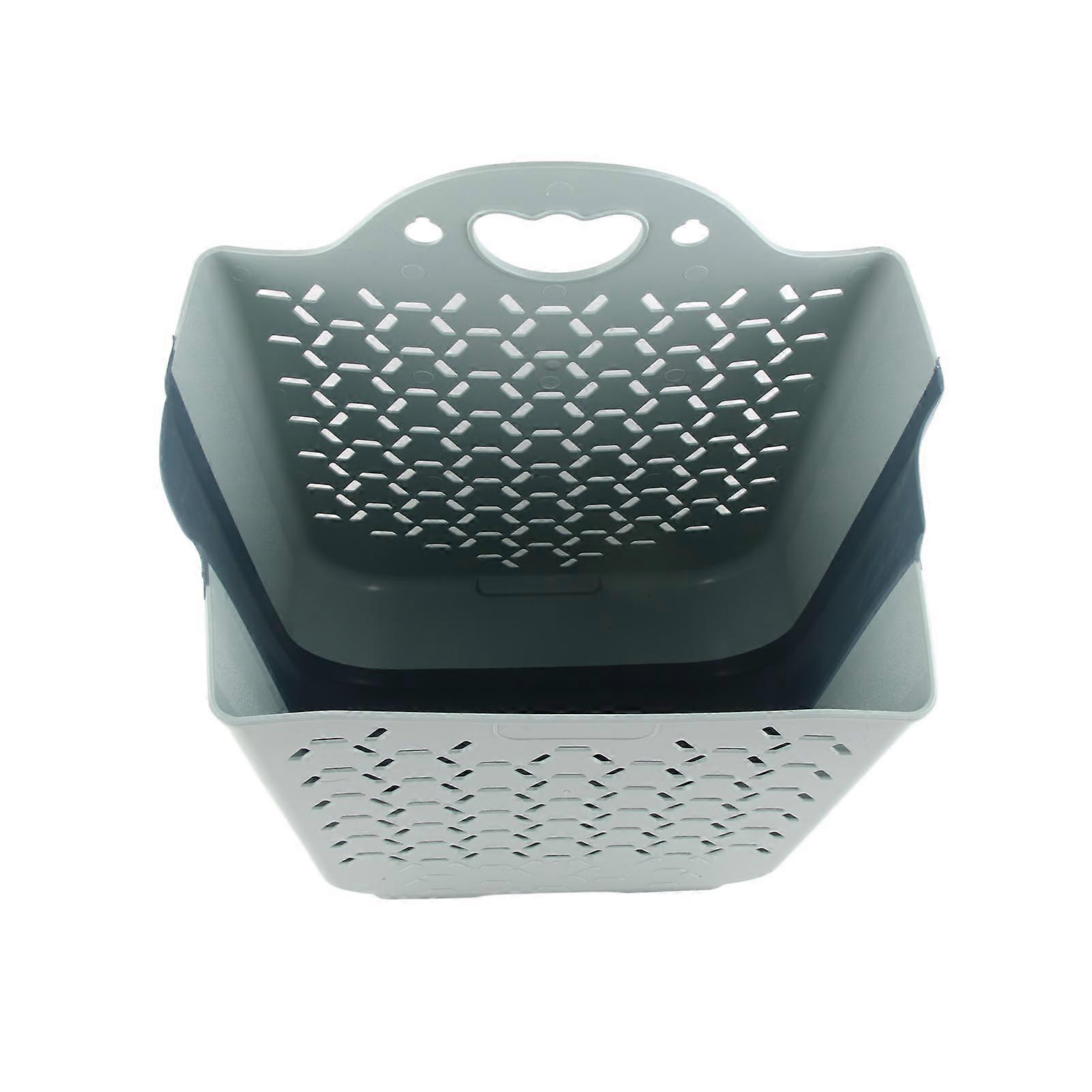 Collapsible Hanging Laundry Basket PP Wall Mounted Collapsible Laundry Hamper for Laundry Dorm Room XL Blue 