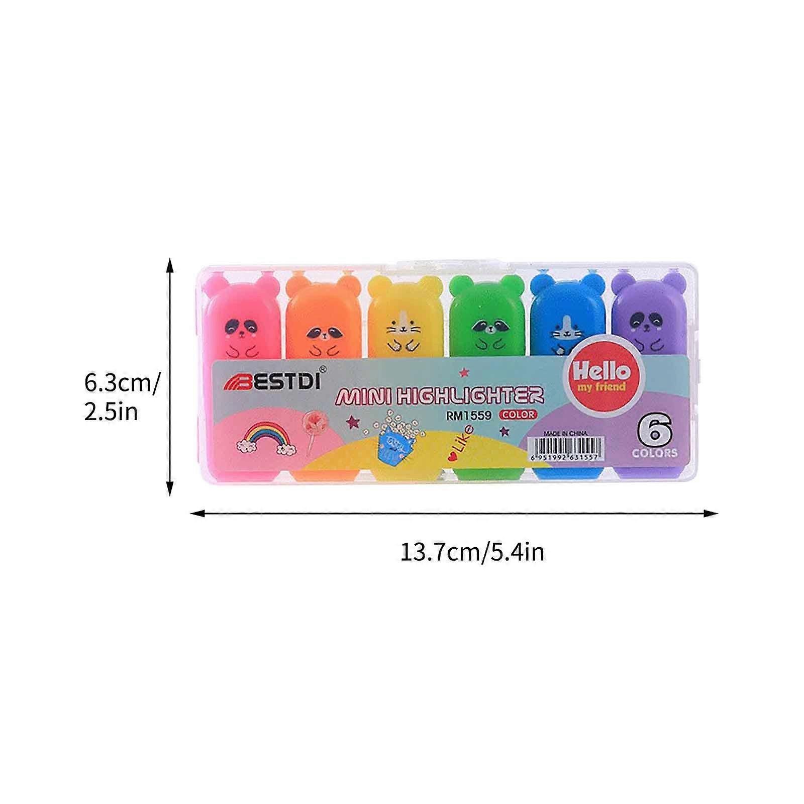 Color Highlighter Style 4 / 5 / 6 Colors Available Color Marker Pen Set 10ML