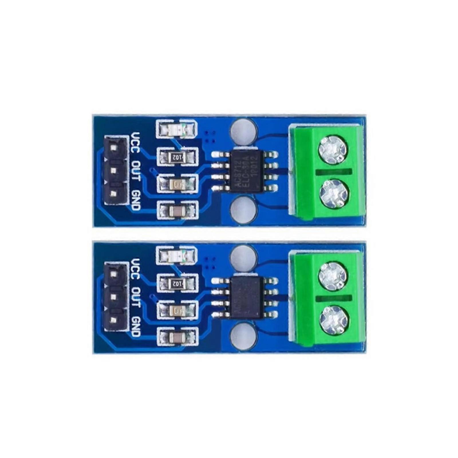 2Pieces Current Sensors Module Detection Hall Effect Sensors NonContact Design for Current Circuits and Power Monitoring Multicolor
