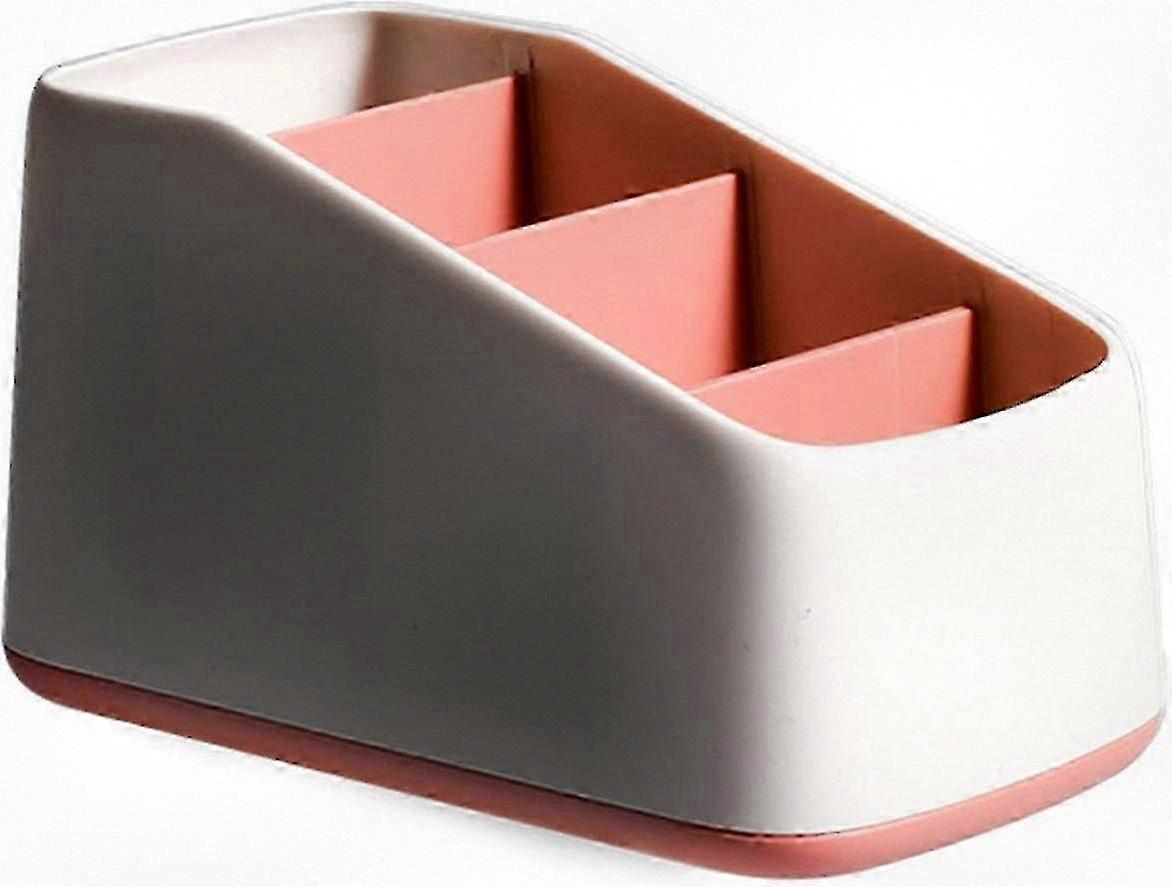 4-Section Pink Remote Control Holder, Organizer for Storing Remotes