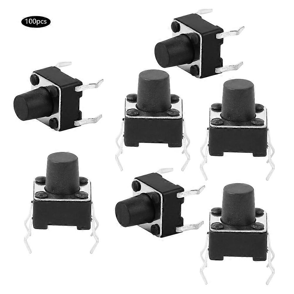 100pcs Momentary Tactile Push Button Switch Mini Micro Tact Switch Accessory 6 x 7mm