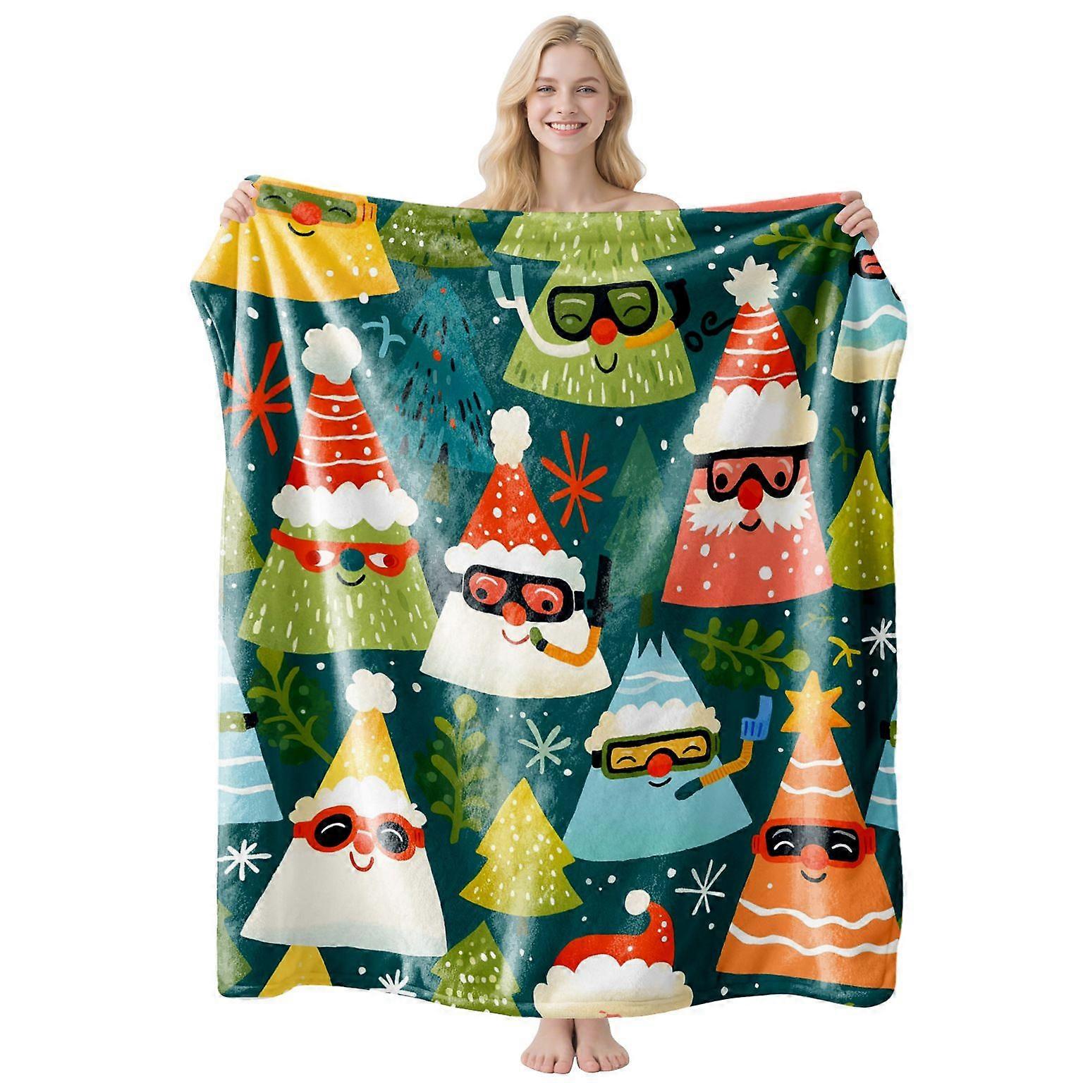 Christmas-Themed Flannel Blankets   Based -130*150