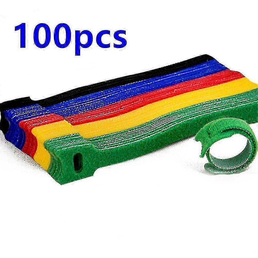 50pcs 100pcs Releasable Cable Ties Colored Plastics Reusable Cable Ties Nylon Loop Wrap Zip Bundle T