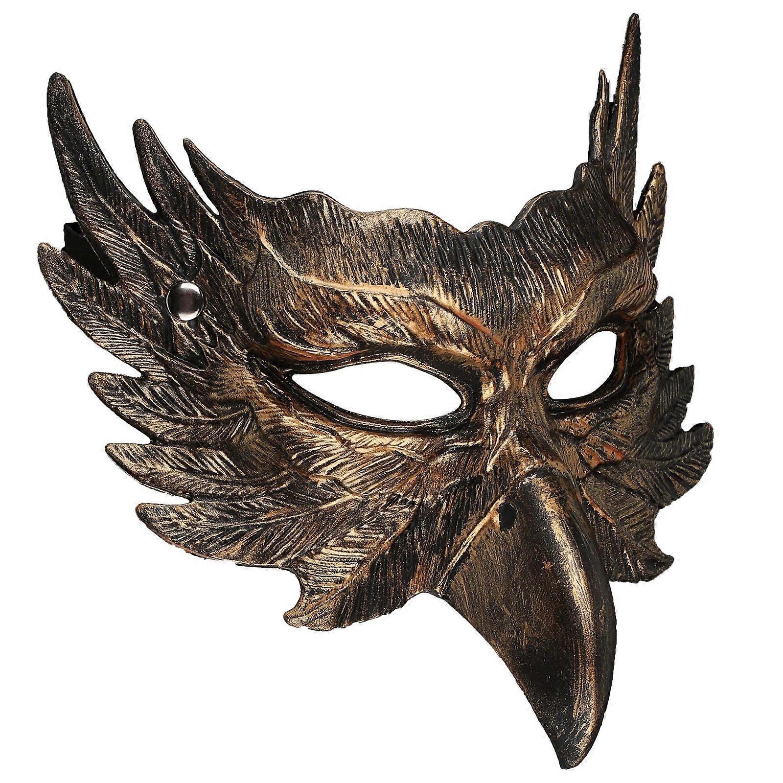 Unique Hawks Design Party Mask Ventilated Materials Adjustable Strap For Halloween And Costume Event  copper