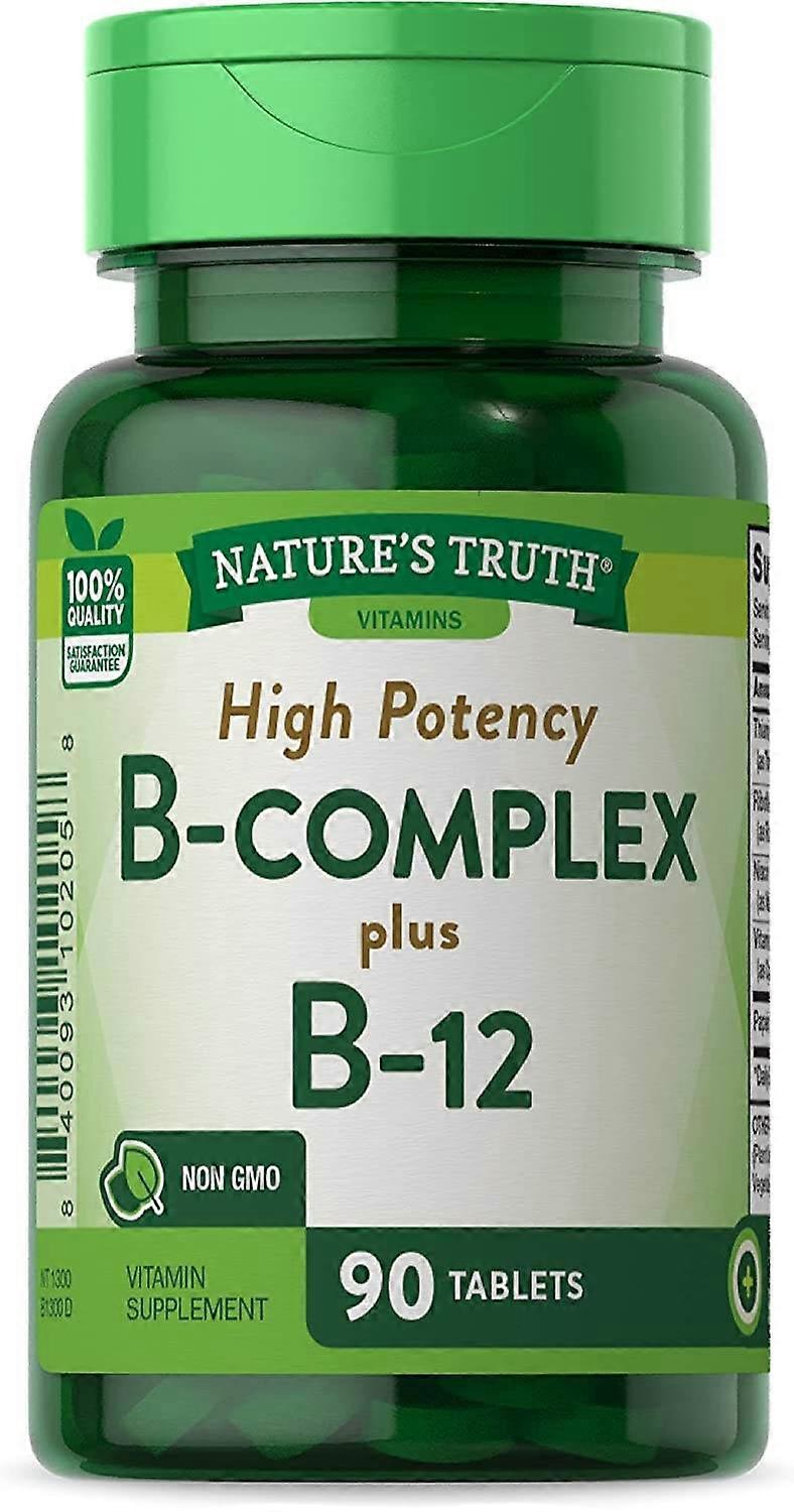 Nature's Truth High Potency B-complex Plus B-12, Tablets, 90 Ea