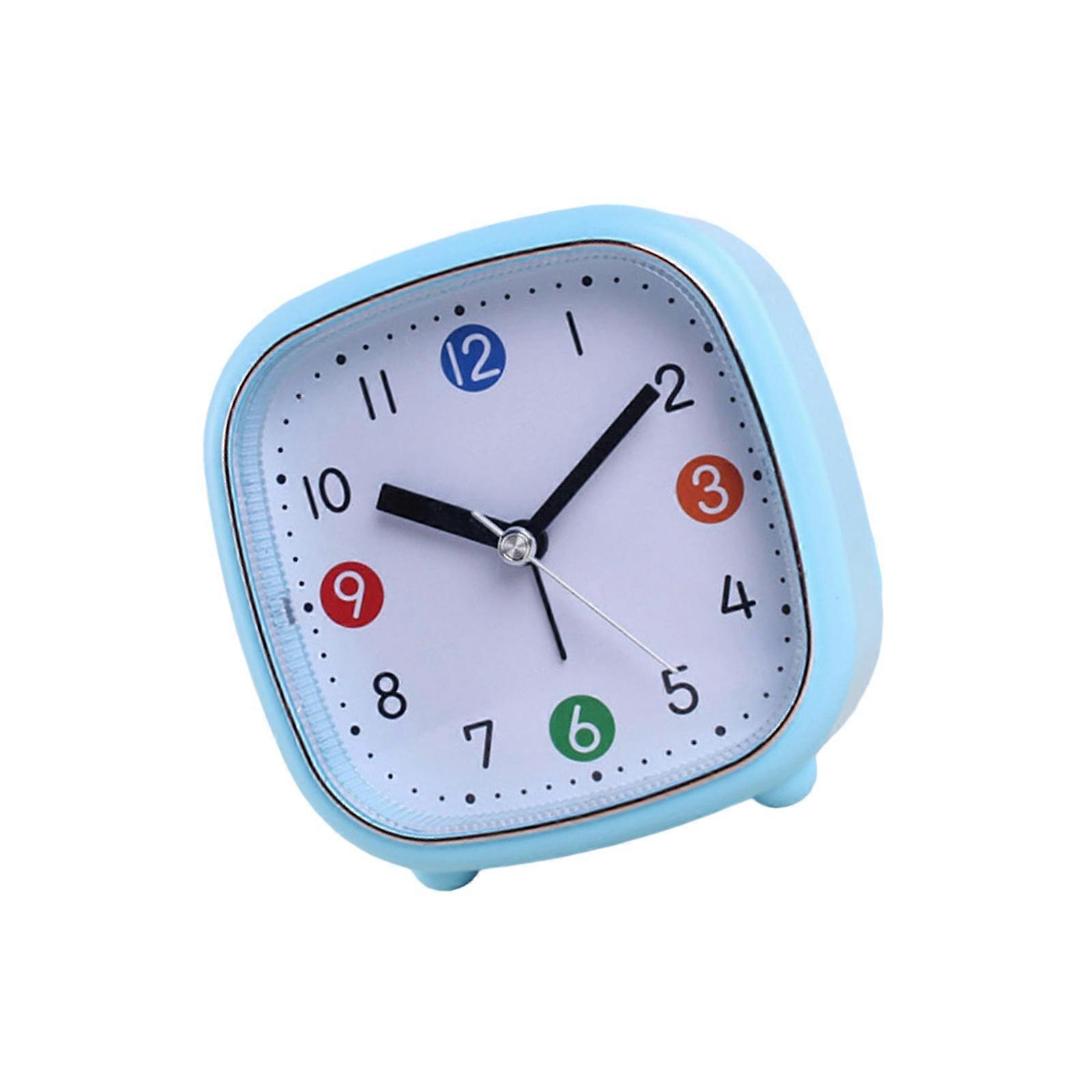 High Alarm Clock Battery Operated Easy Carry Design Clear Perfect For Home Office Or Dormitory  Sky Blue