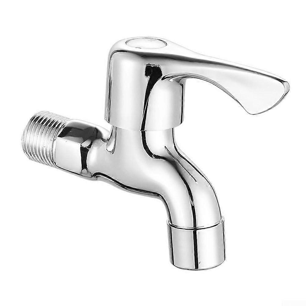 Chrome Wall Mounted Bathroom Faucet for Washing Machines, Brass Body, Single Lever Control, G1/2 Inlet, Rustproof Design