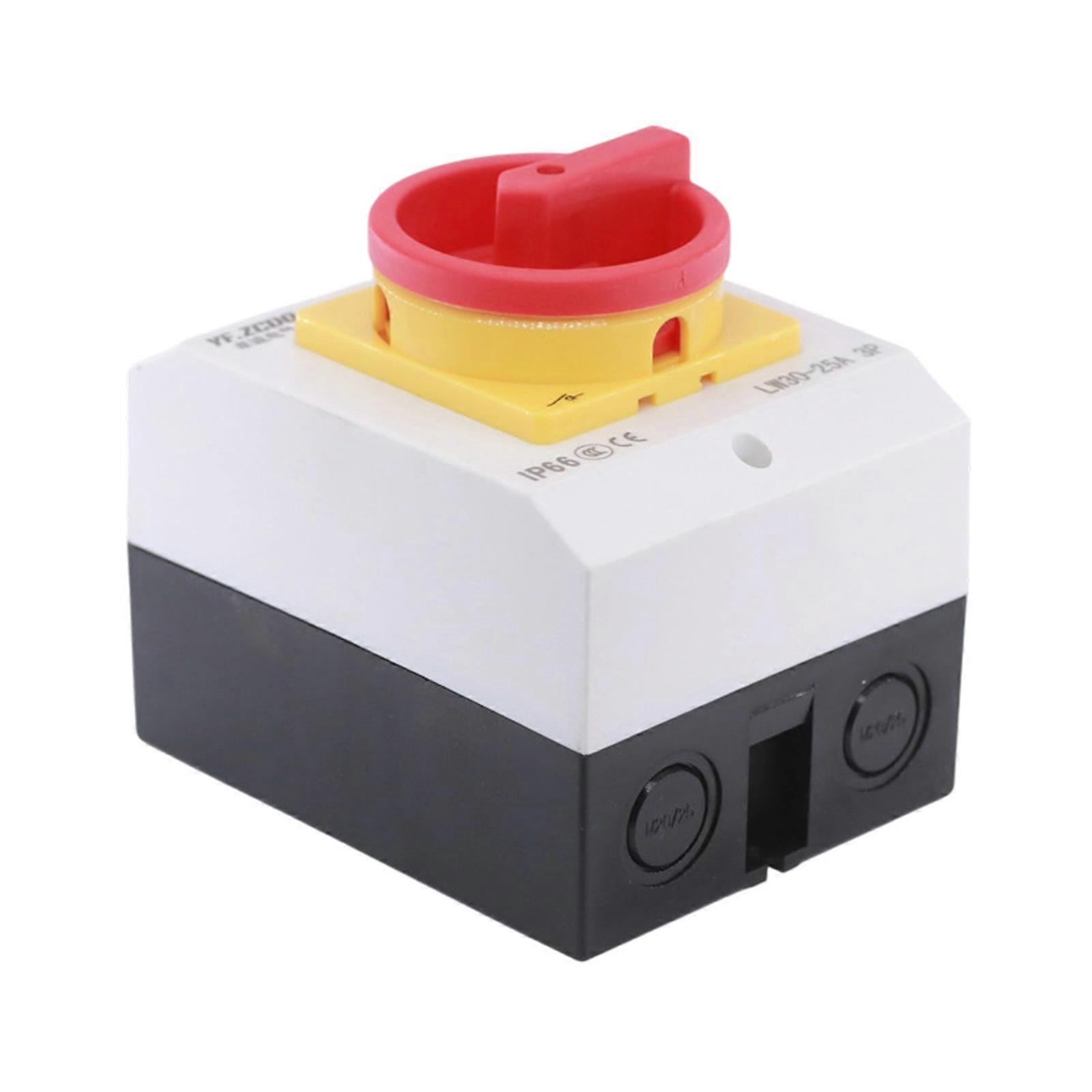 Strong 32Amp 3 Poles Disconnect Switches With Waterproof Enclosures Reliable Insulation for Harsh Environment Use Multicolor