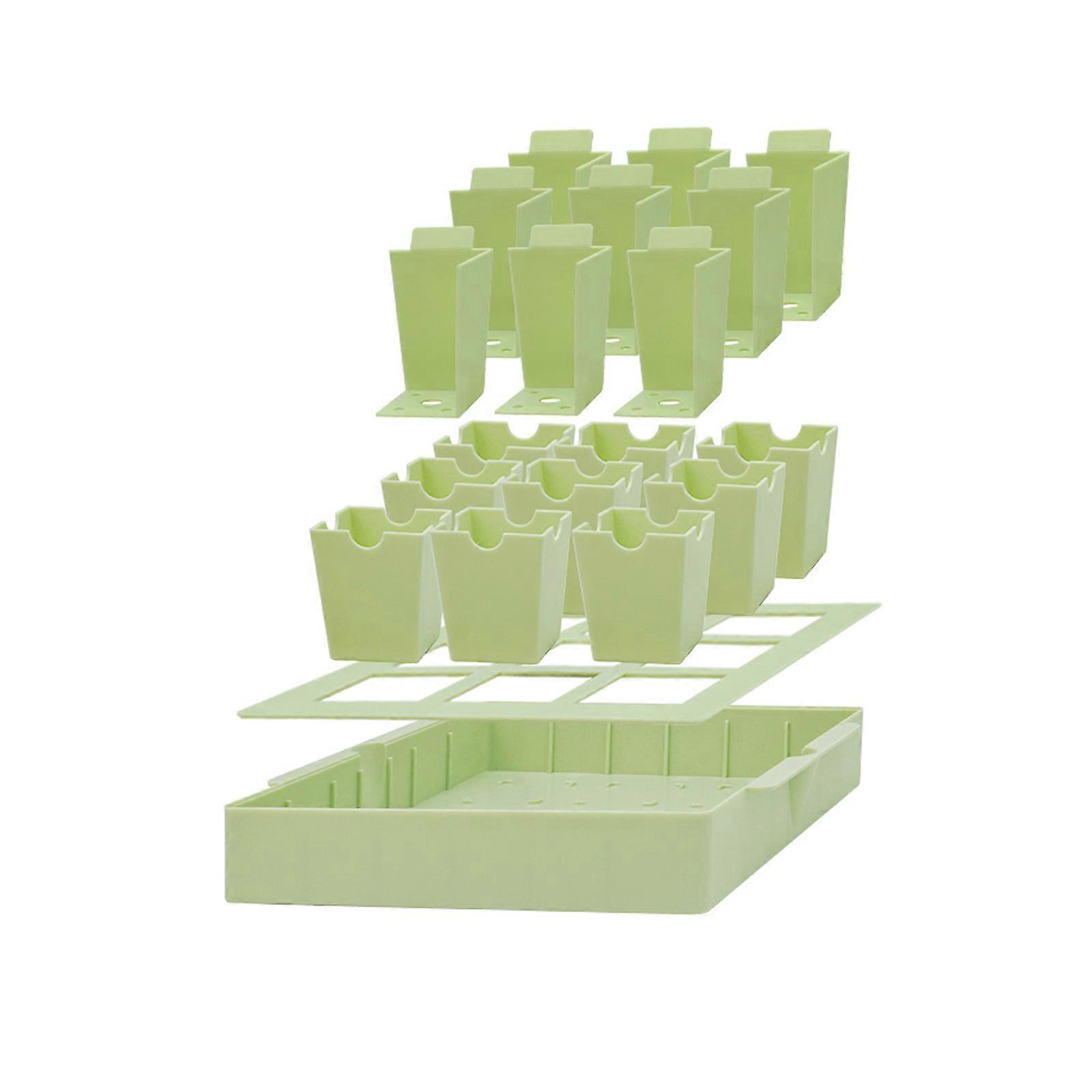 Durability Plastic Seedling Starter With Drainage Labeled Compartments Reusable Plant Nursery For Home Gardeners Multicolor