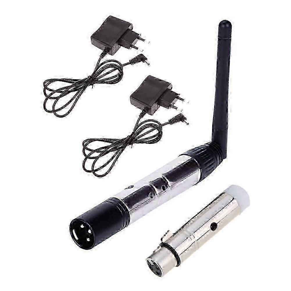 w DMX512 Controller 2.4G Wireless Transmitter Receiver for DJ Party Stage Lighting EU Plug Easy Setup and Use