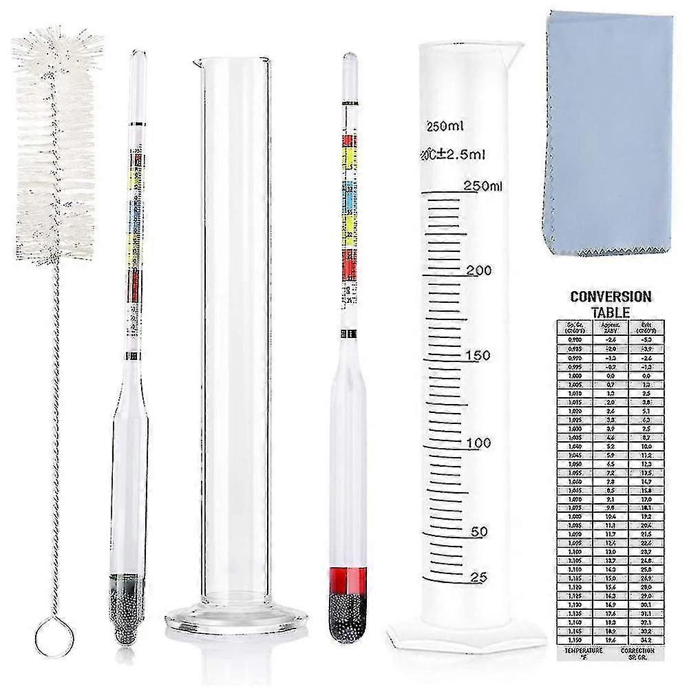 Hydrometer For Home Brew Beer,hydrometer Test Kit, Triple Scale Hydrometer For Wine Making Kit Abv-hy