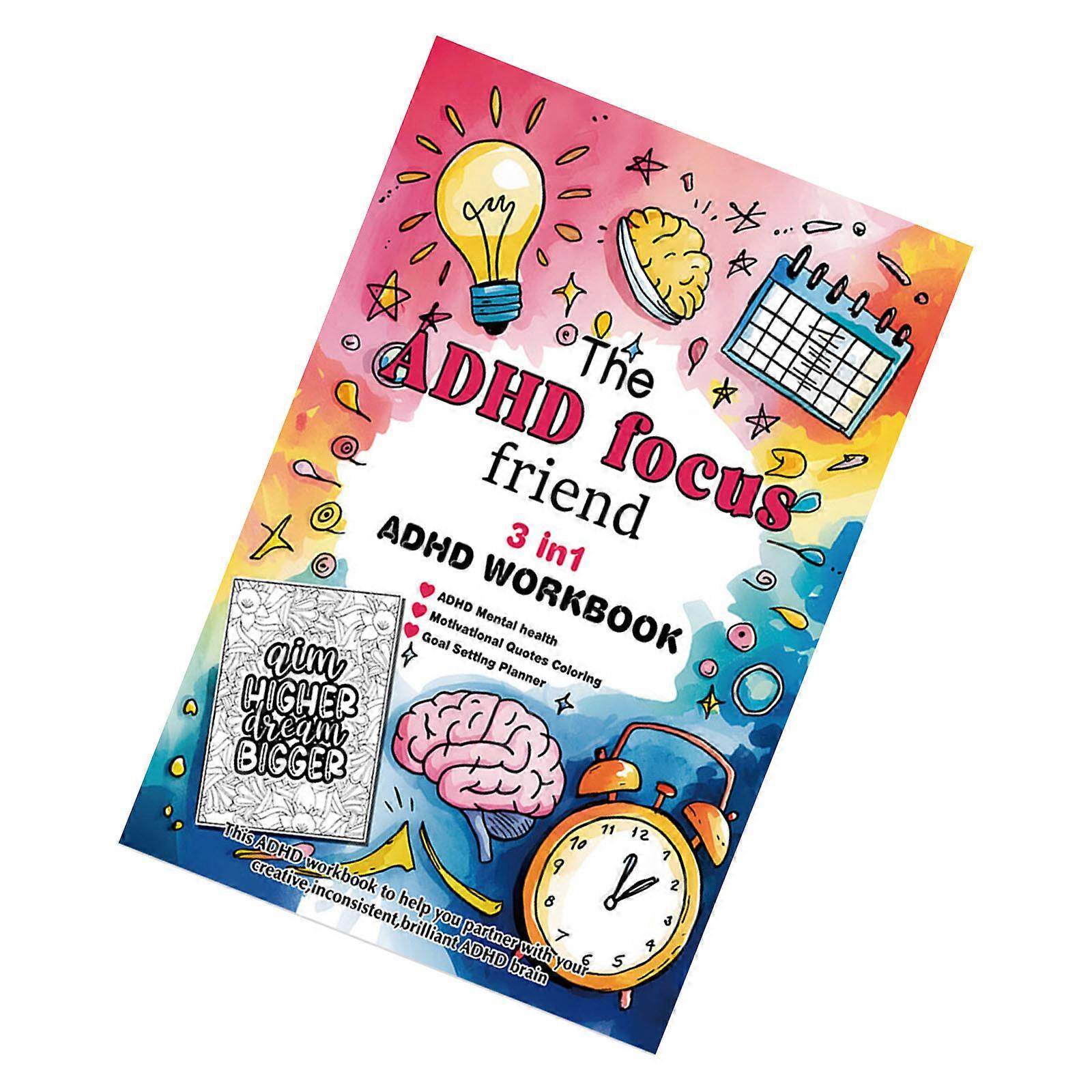 Βιβλίο Εργασίας Ψυχικής Υγείας για Ενήλικες με Αστεία Ασκήσεις Χρωματισμού, Σχεδιασμός Βιβλίων για Άνδρες Γυναίκες Ενήλικες 8,26x5,51 ίντσες Πολύχρωμο