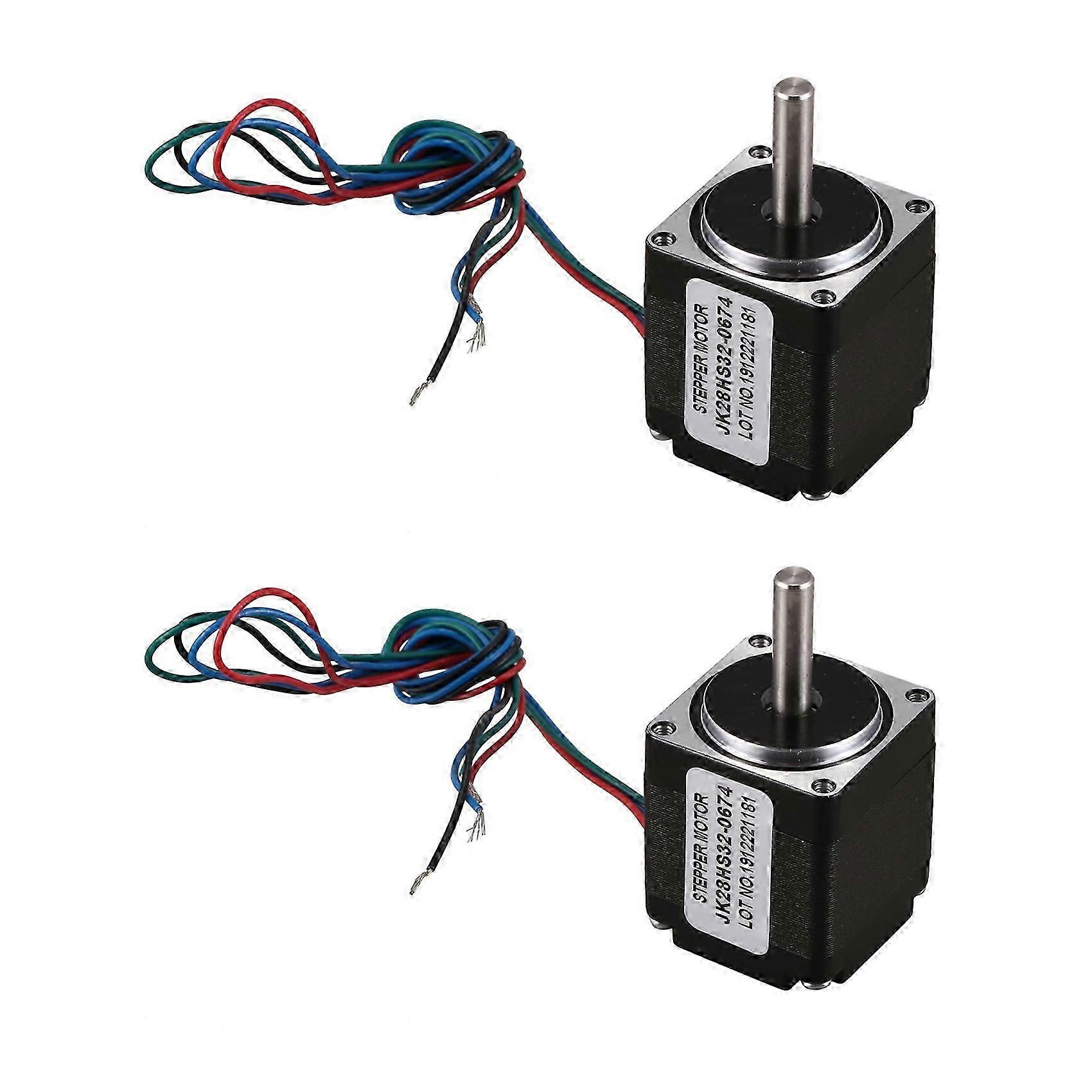 2X NEMA 11 28 Hybrid Stepper Motor 1.8 Degree 2 Phase 4 Wires 32mm Stepper Motor for CNC Router