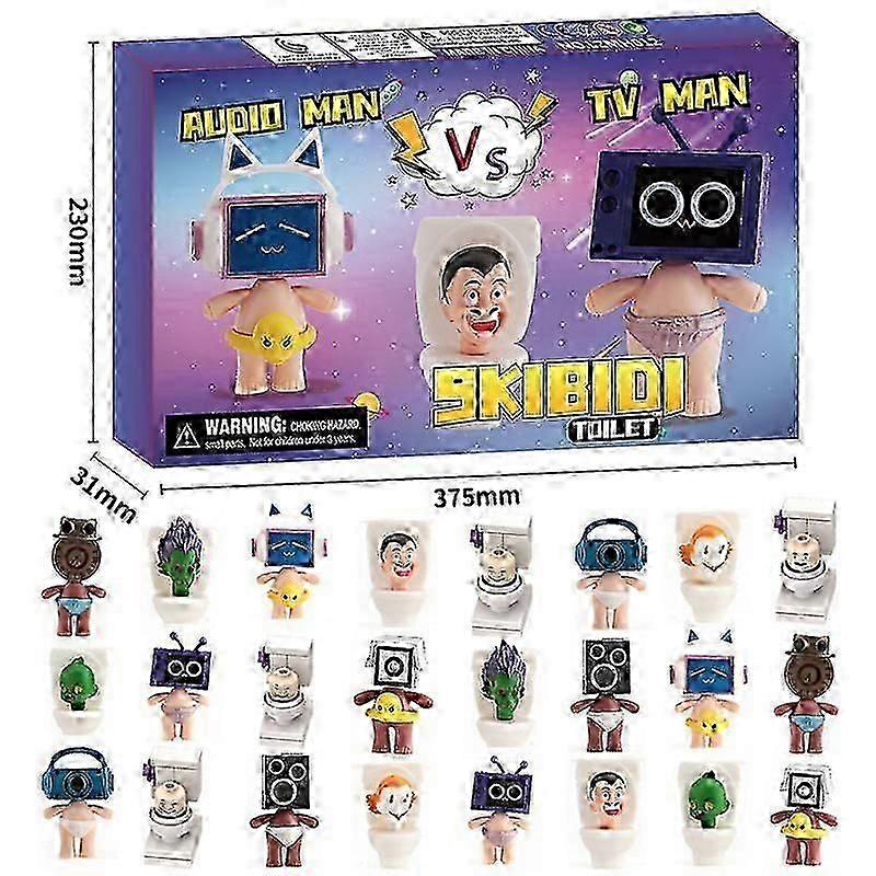 24pcs blind box Christmas advent calendar gift box Minecraft building block toys countdown small ornaments