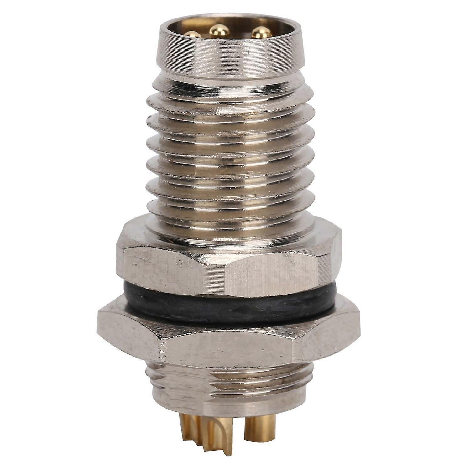 M8 Aviation 4Pin Plug Connector Metal Interface IP67 Brass Nickel Plated Shell for Socket