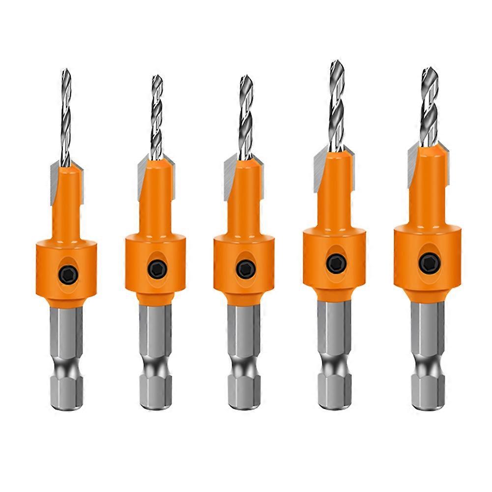 5PCS 8mm Shank HSS Woodworking Countersink Router Bit