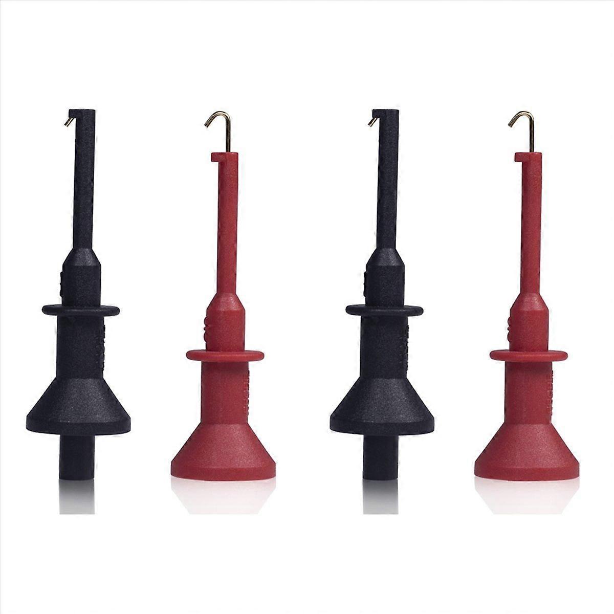 2X Universal Digital Multimeter Test Hook 4mm Straight Test Probe Extension Hook Needle