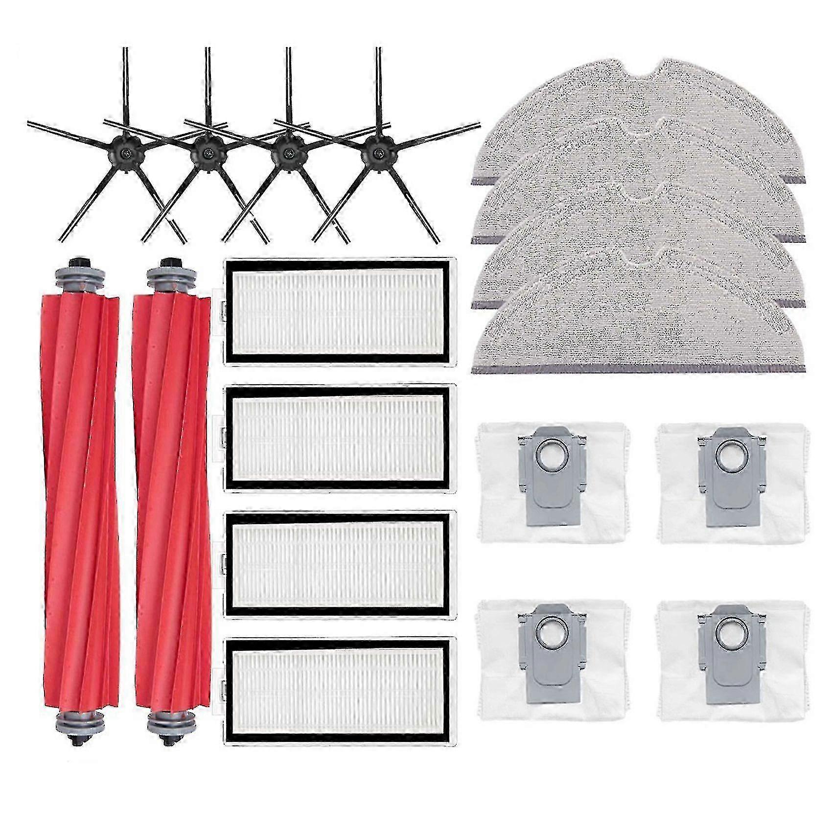 For Q7 Max Q7 Max+ T8 Robot Vacuum Spare Parts Main Side Brush Hepa Filter Mop Rag Dust Bag Black f26