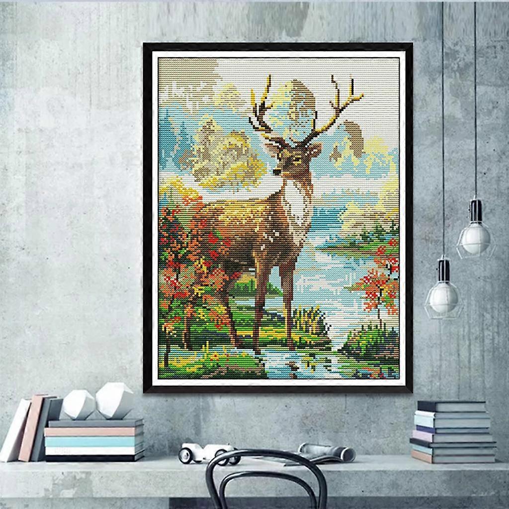 Stitch Stamped Kits -Stitching Pattern for Home Wall Decor, 14CT Pre-Printed Patterns Embroidery