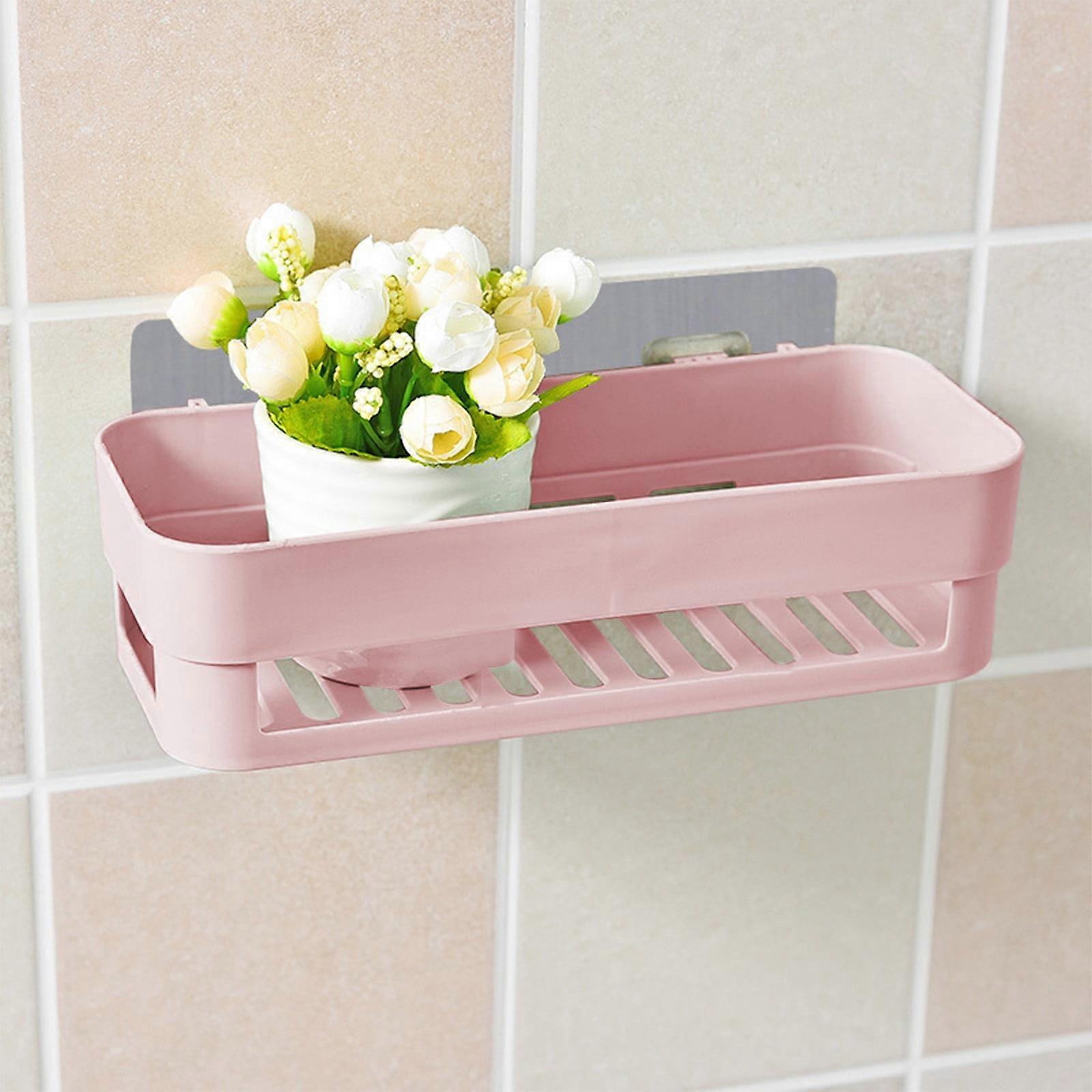 Txmfgh Multipurpose Wall-Mounted Storage Shelf with Raised Edge - Space-Saving Bathroom Organization Solution