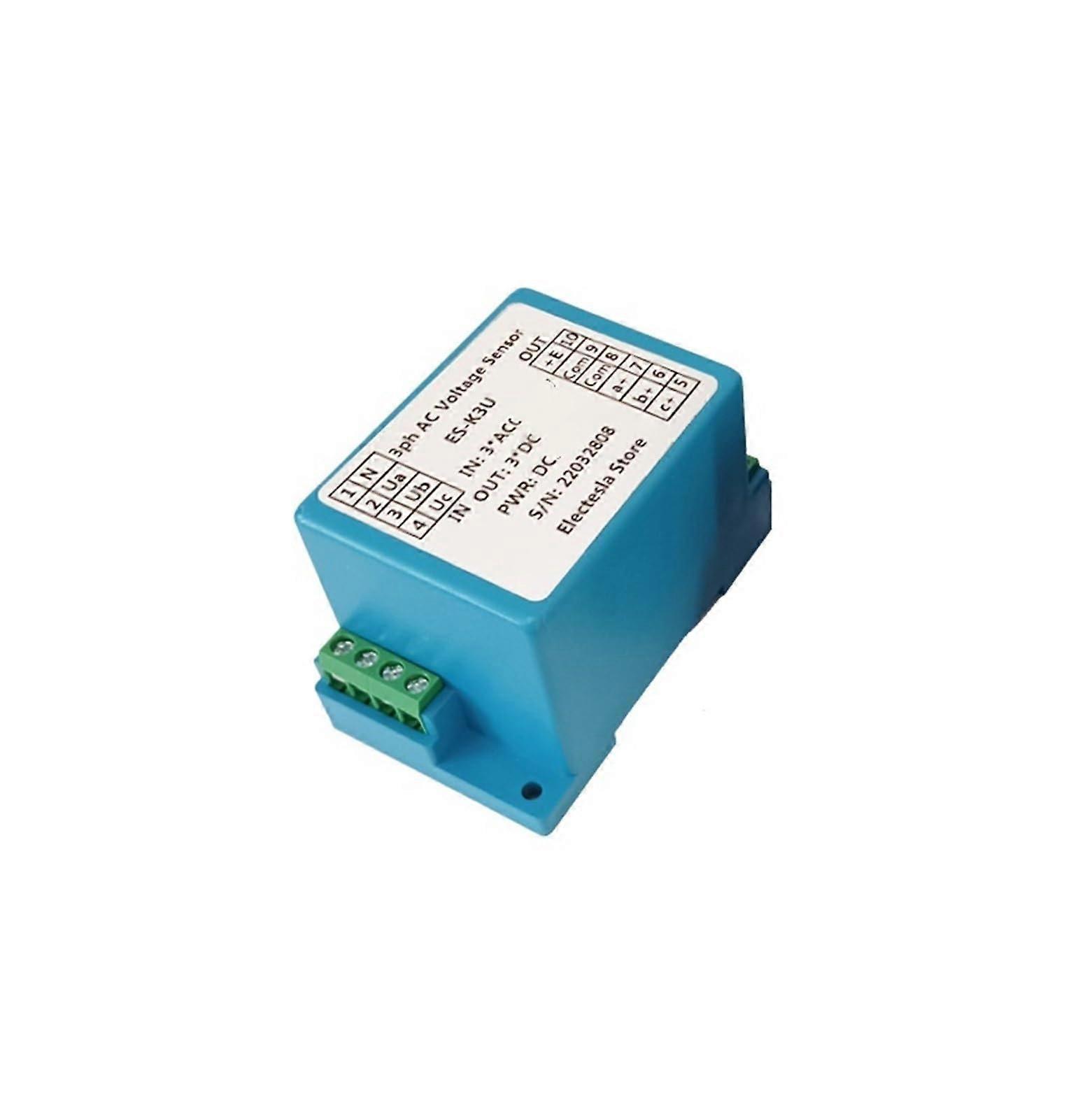 AC Voltage Transmitter 0600V Sensor Detector with 05V 010V 15V Output for 3Phase Systems