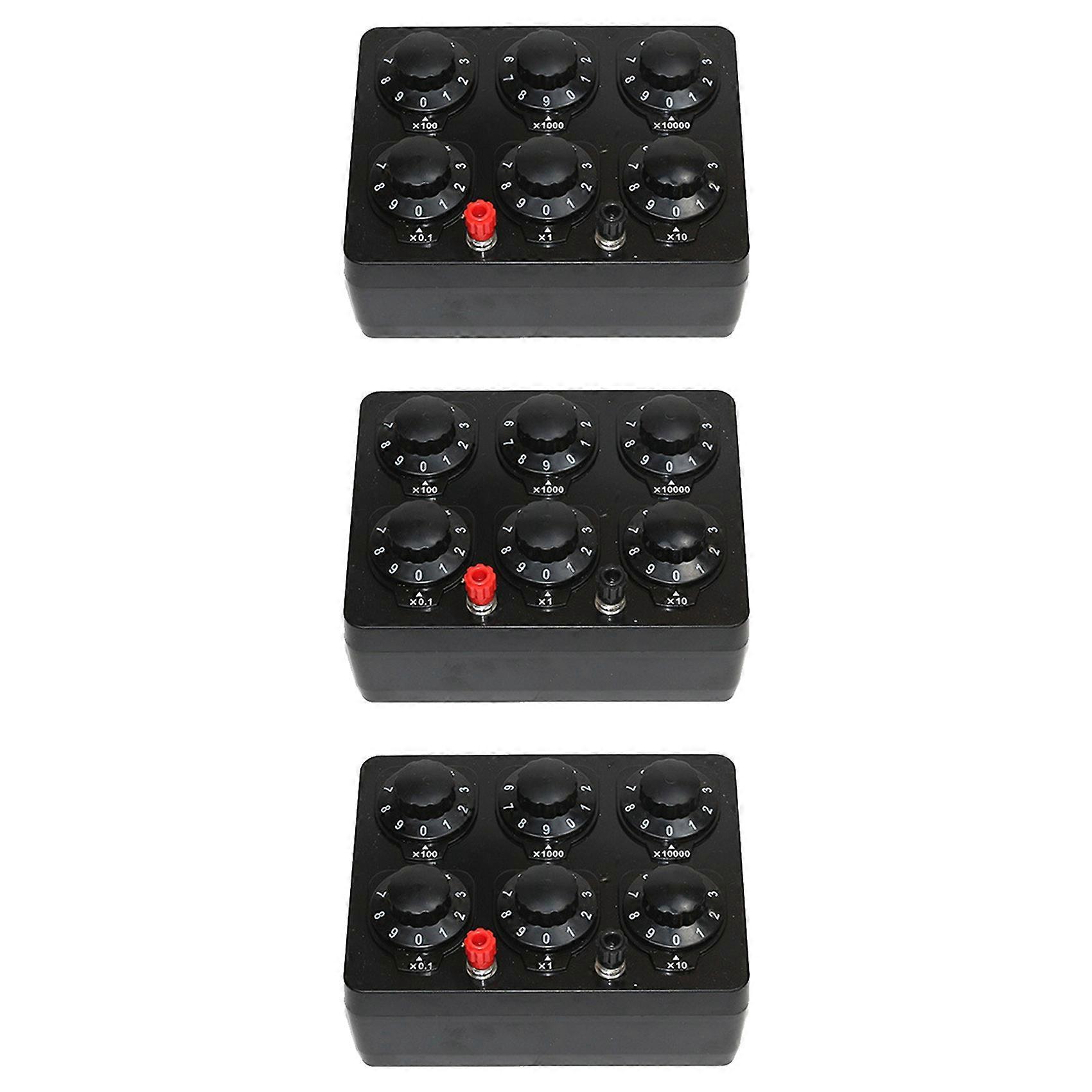 3X 0-99999.9 Ohm Simple Resistance Box Precision Variable Decade Resistor Teaching Instrument Teaching Resistance Box