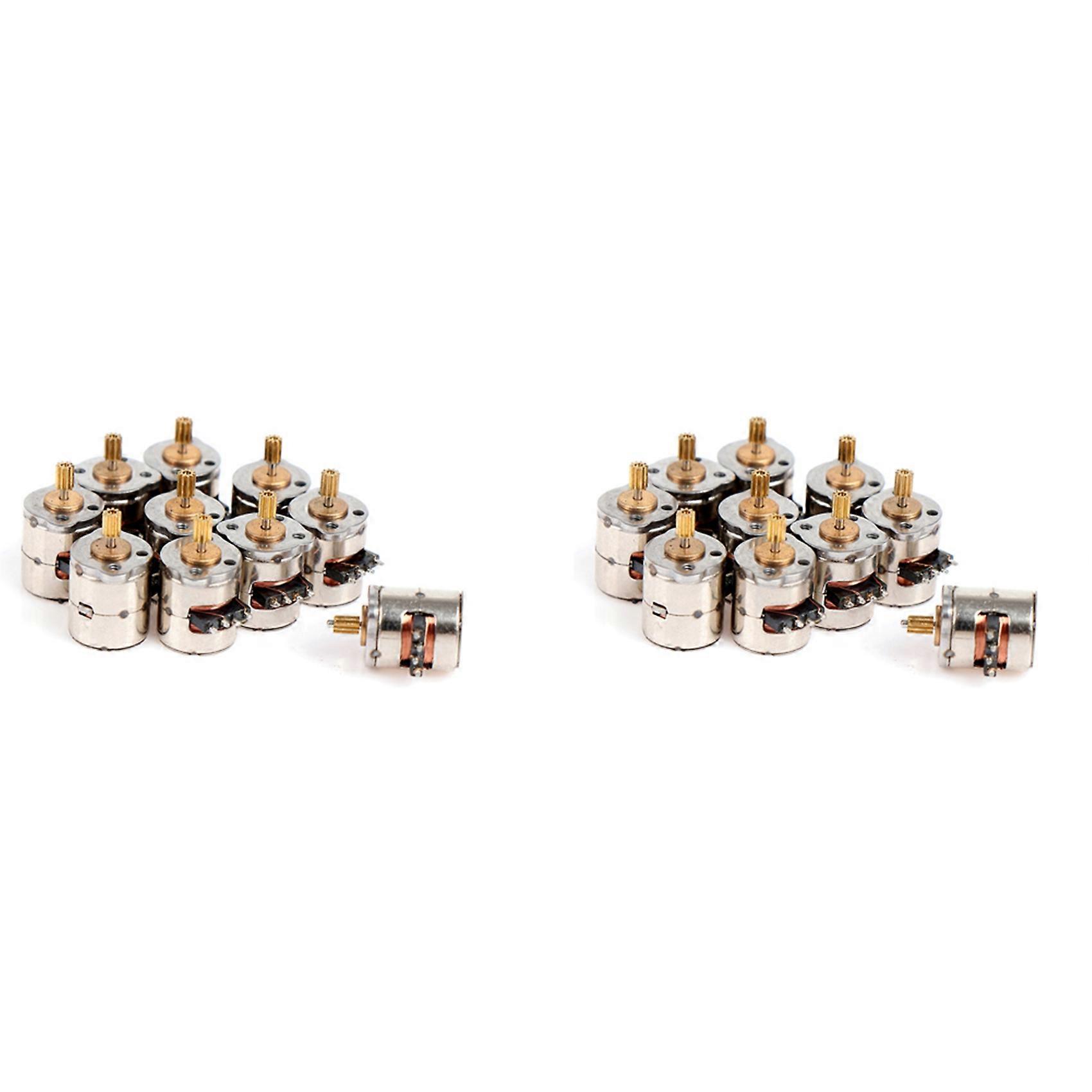 20Pcs/Pack Mini 2-Phase 4-Wire Stepper Motor Miniature Stepper with Gear Small Tiny Mini Motor Toy Engine DIY