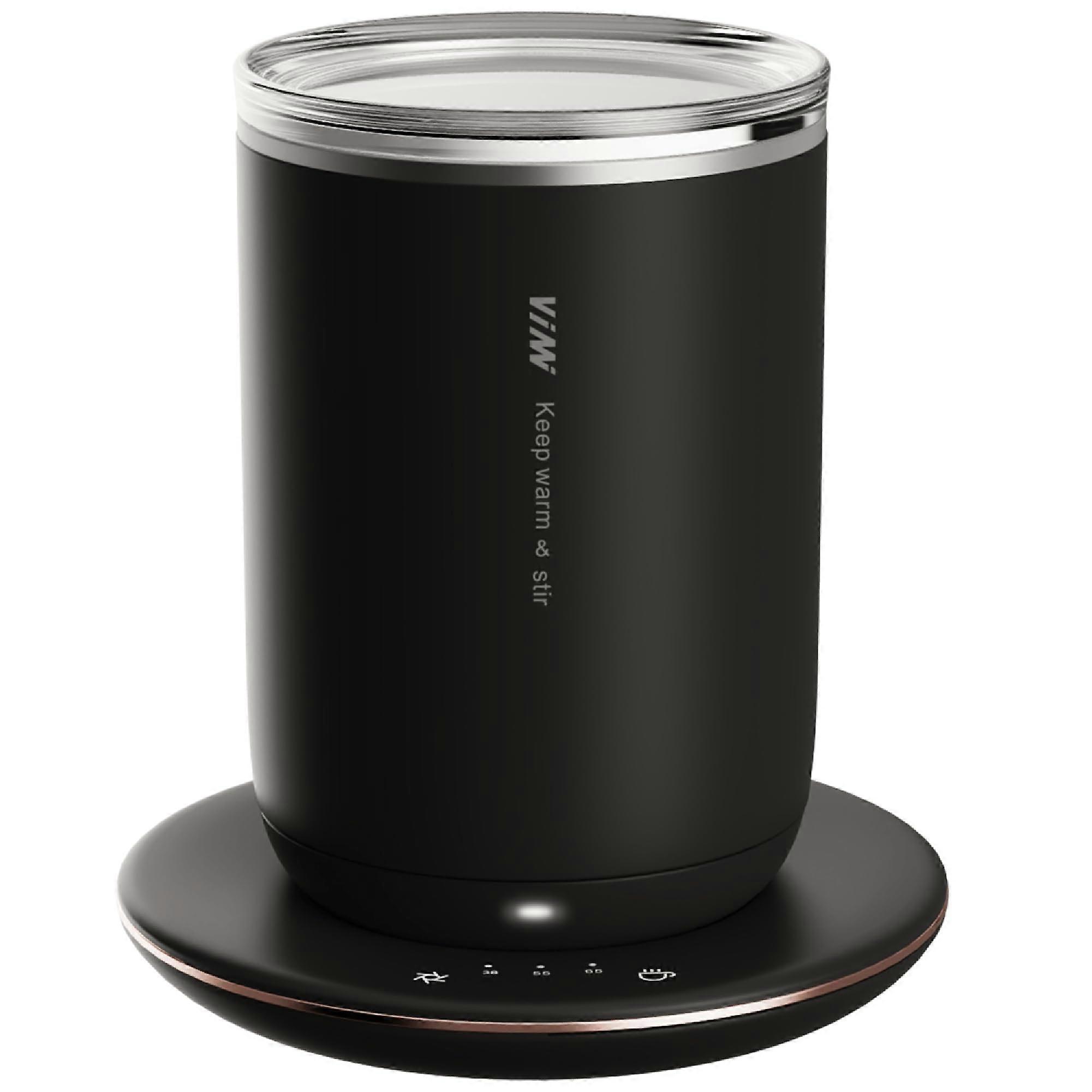 Heated Coffee Mug 10oz with Smart Temperature Control and Automatic Stirring, Black