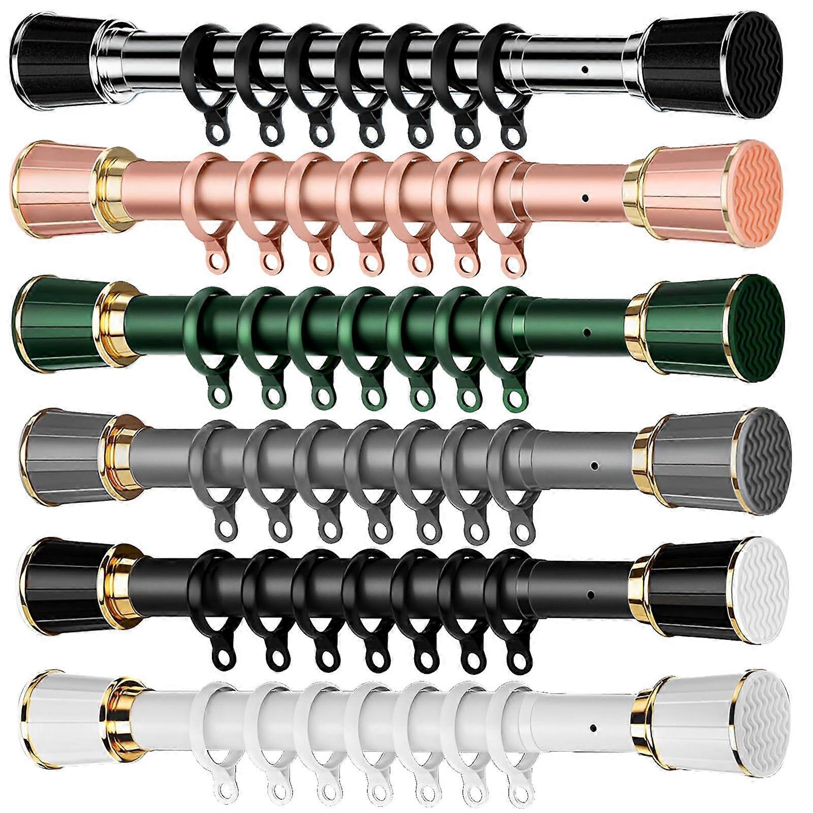 Adjustable Tension Curtain Rod 0.4m5m No Drill Spring Loaded for Windows Shower and Closet