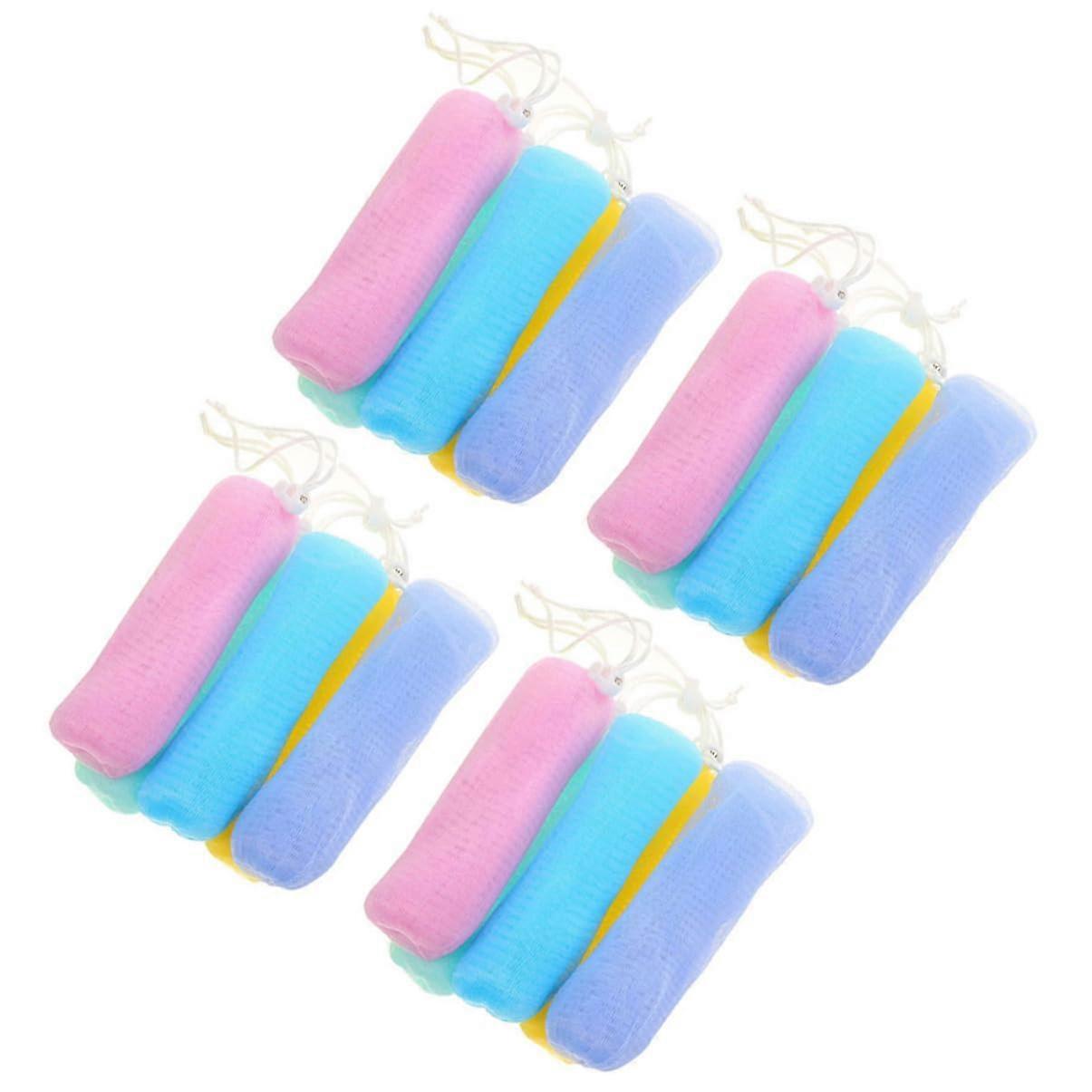 Exfoliating Soap Pouch 20pcs Mesh Soap Saver Bags for Shower and Facial Cleansing with Rich Foam