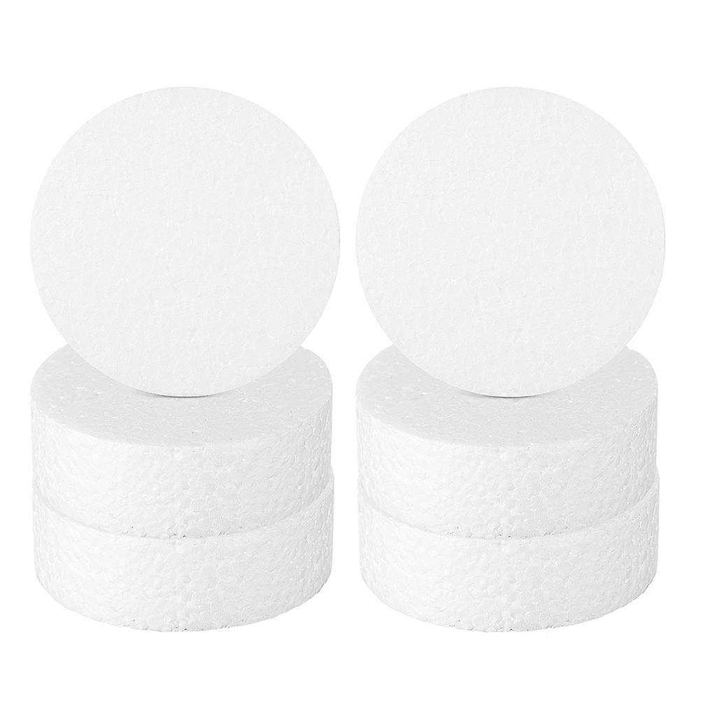 Round Polystyrene Foam Circles for DIY Crafting with 6Pcs Discs