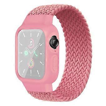 Compatible with Apple Watchwith Apple Watch Series 6 / 5 44mm simple nylon watch band - Pink / Size: 170mm Pink