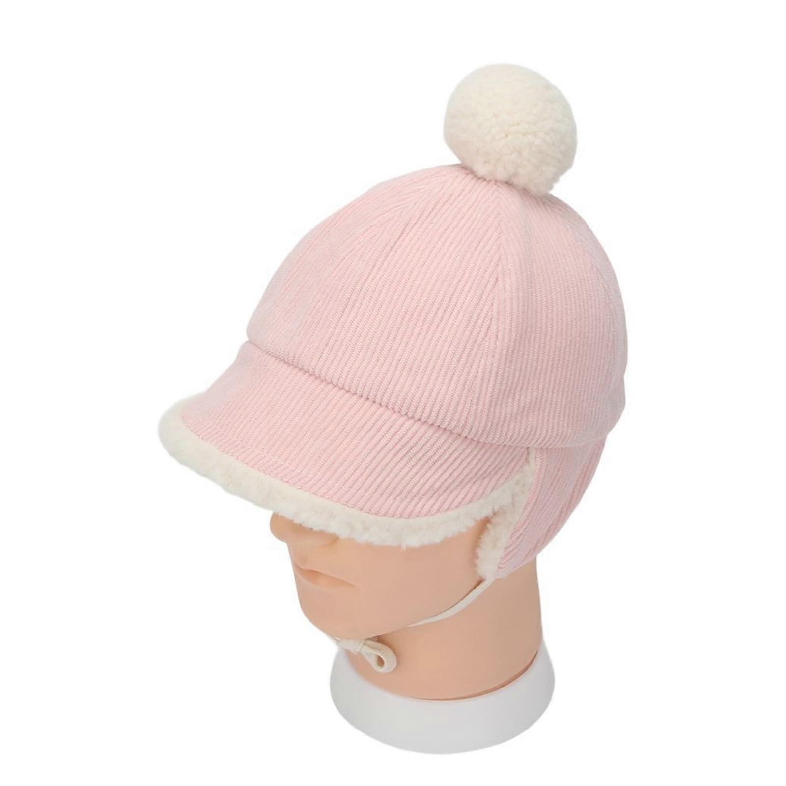 Infant Cold Weather Hat Shielding Ears Design Soft Stretchable Closure Warmth Retention Machine Wash Friendly for Kids  Pink