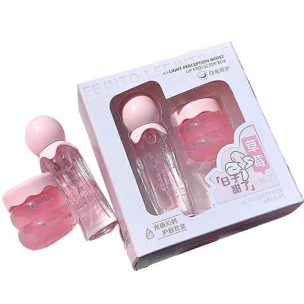 Ensemble de masques �� l��vres hydratants �� l'huile, mignon, brillant, longue dur��e, hydratant, fruits, baume �� l��vres, nourrissant, soins pou