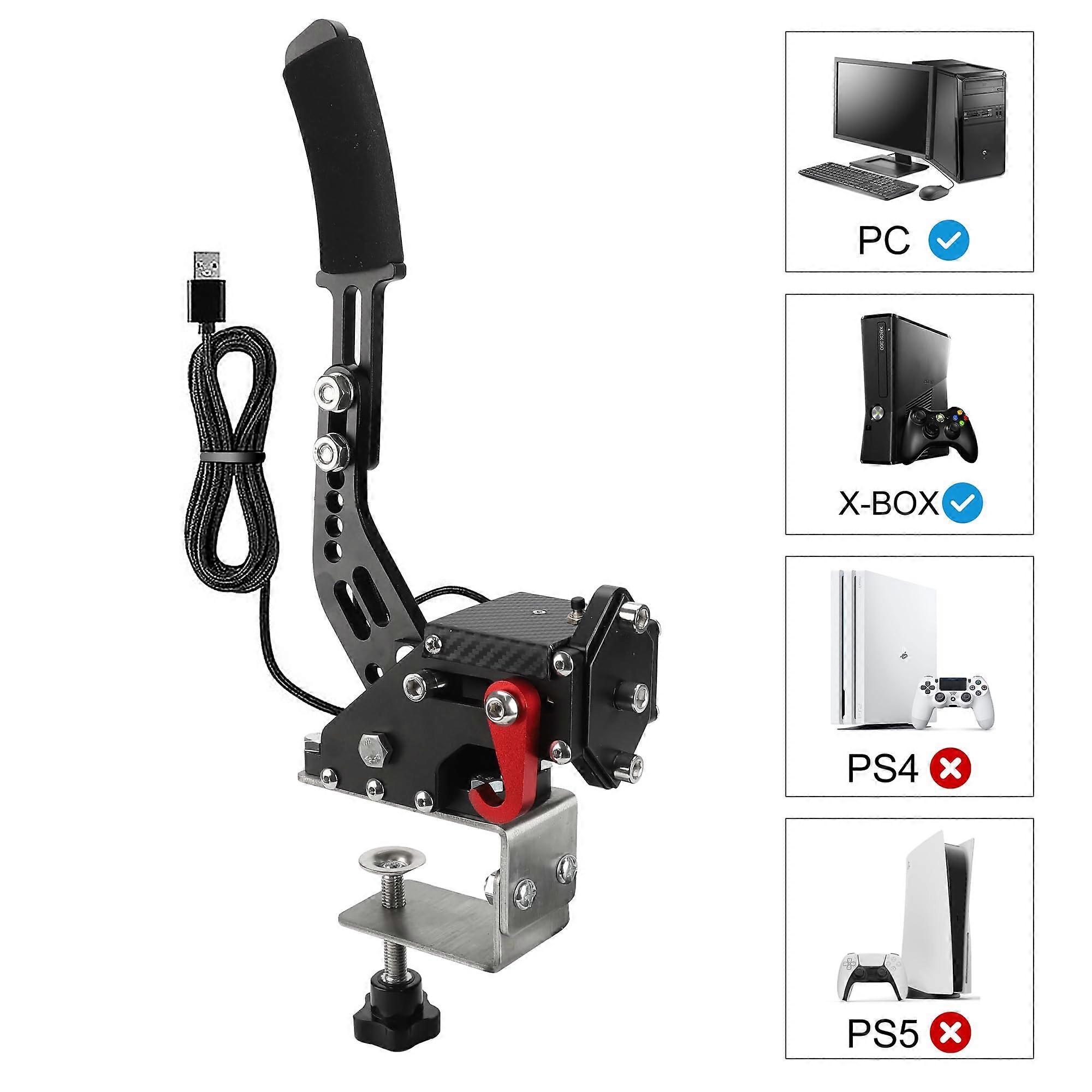 USB Handbrake with 64 Bit Hall Sensor for Logitech G920 Xbox Series X/S and PC Sim Racing Games