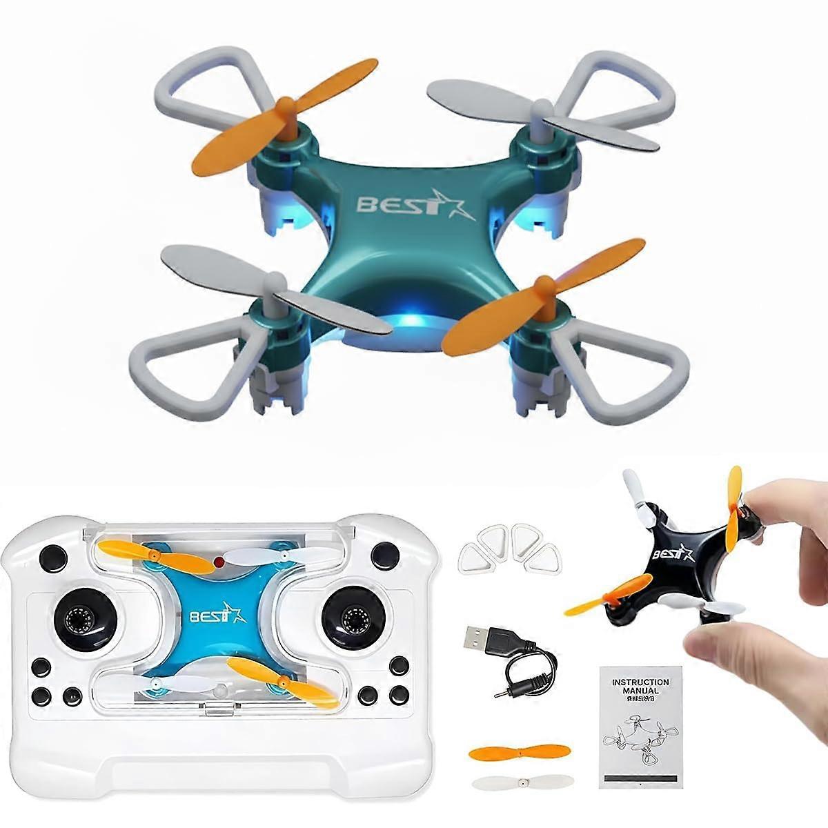 Mini Drone with LED Lights, BeginnerFriendly 360 Flip Stunt Quadcopter with Altitude Hold, Blue