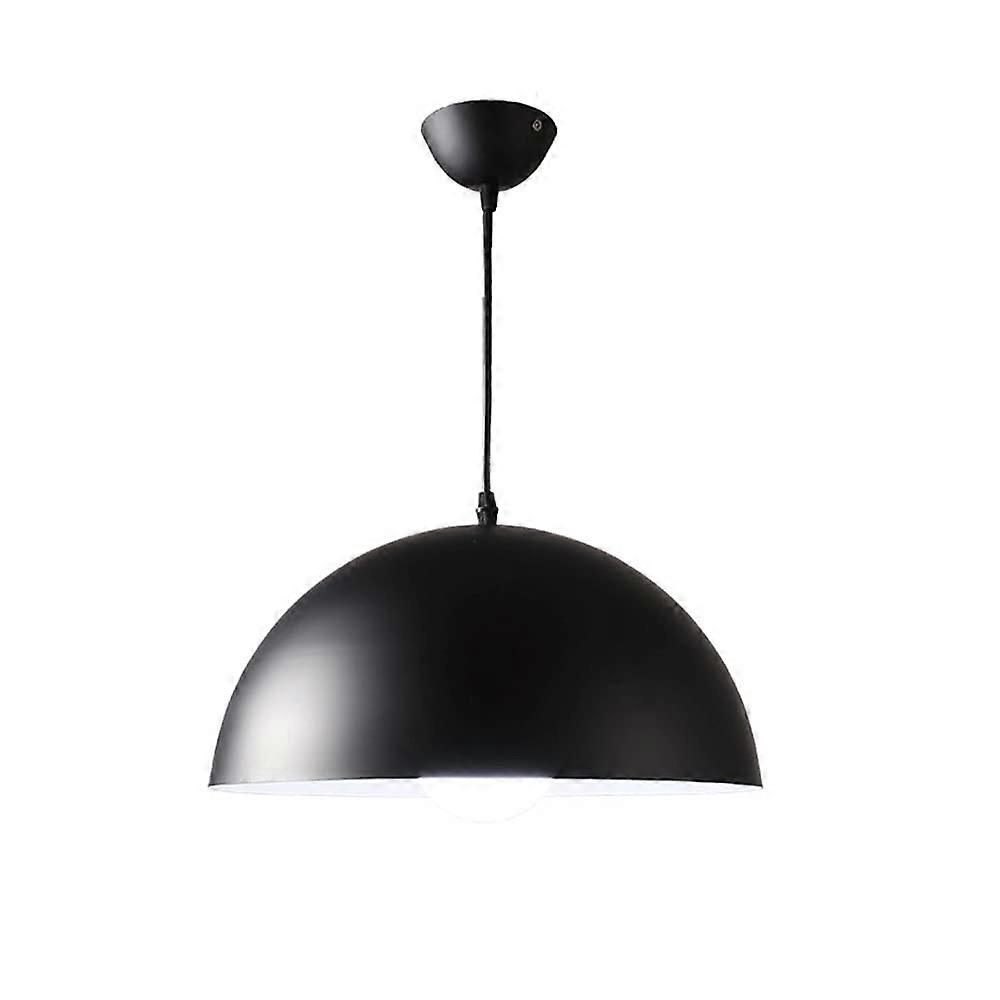 American Retro Style Lighting Ceiling Chandelier SemiCirculared Metal Hanging Lamp Shade E27 Screw Gray 40Cm