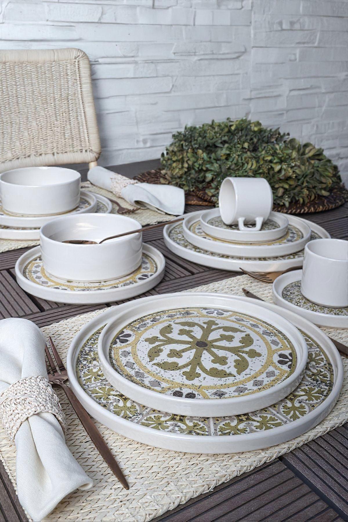 Keramika Dinnerware Set - Timeless Brown Stackable - 20 pieces - 4 persons - Stoneware