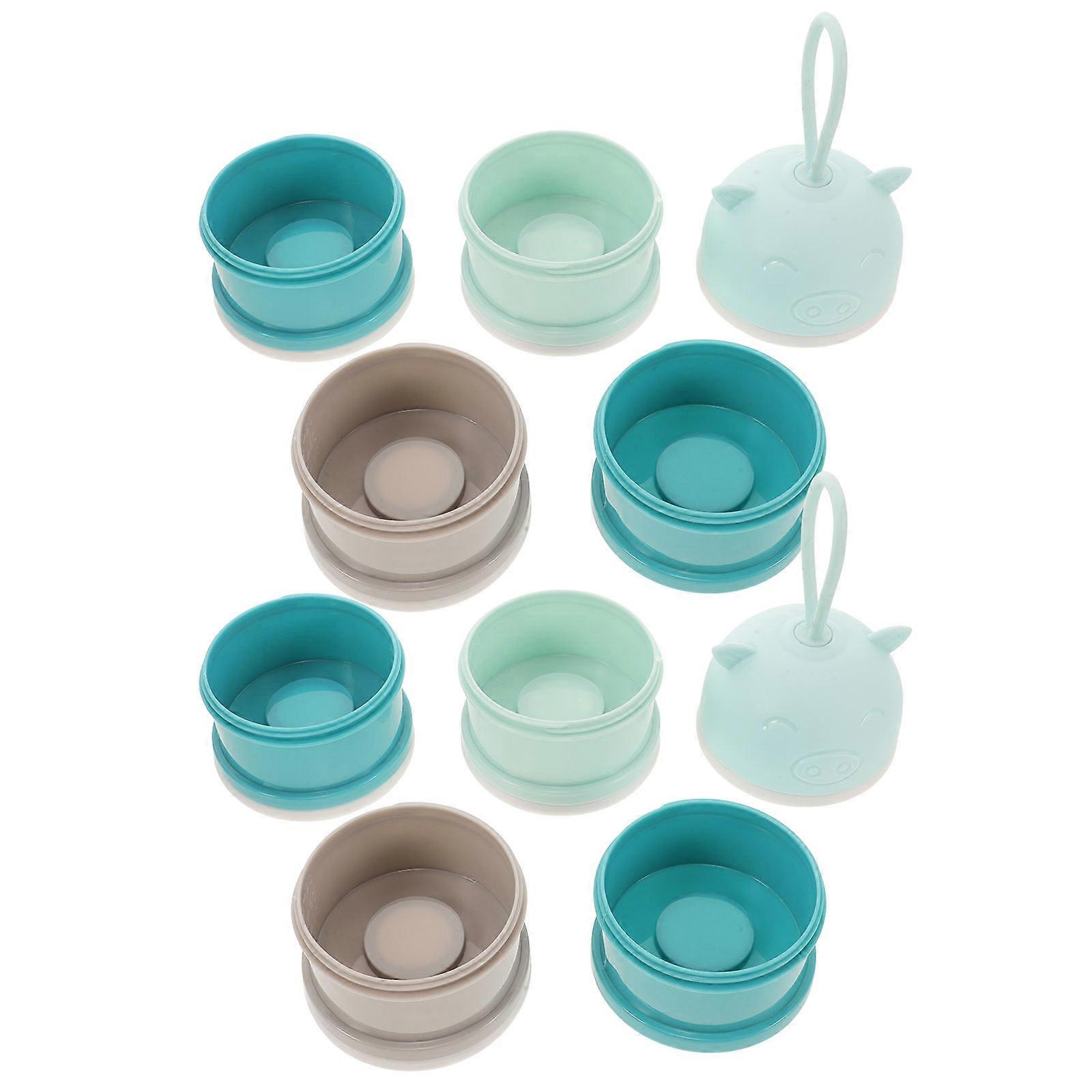 Milk Powder Storage Box Four Layer Storage Container for Kids 2Pcs