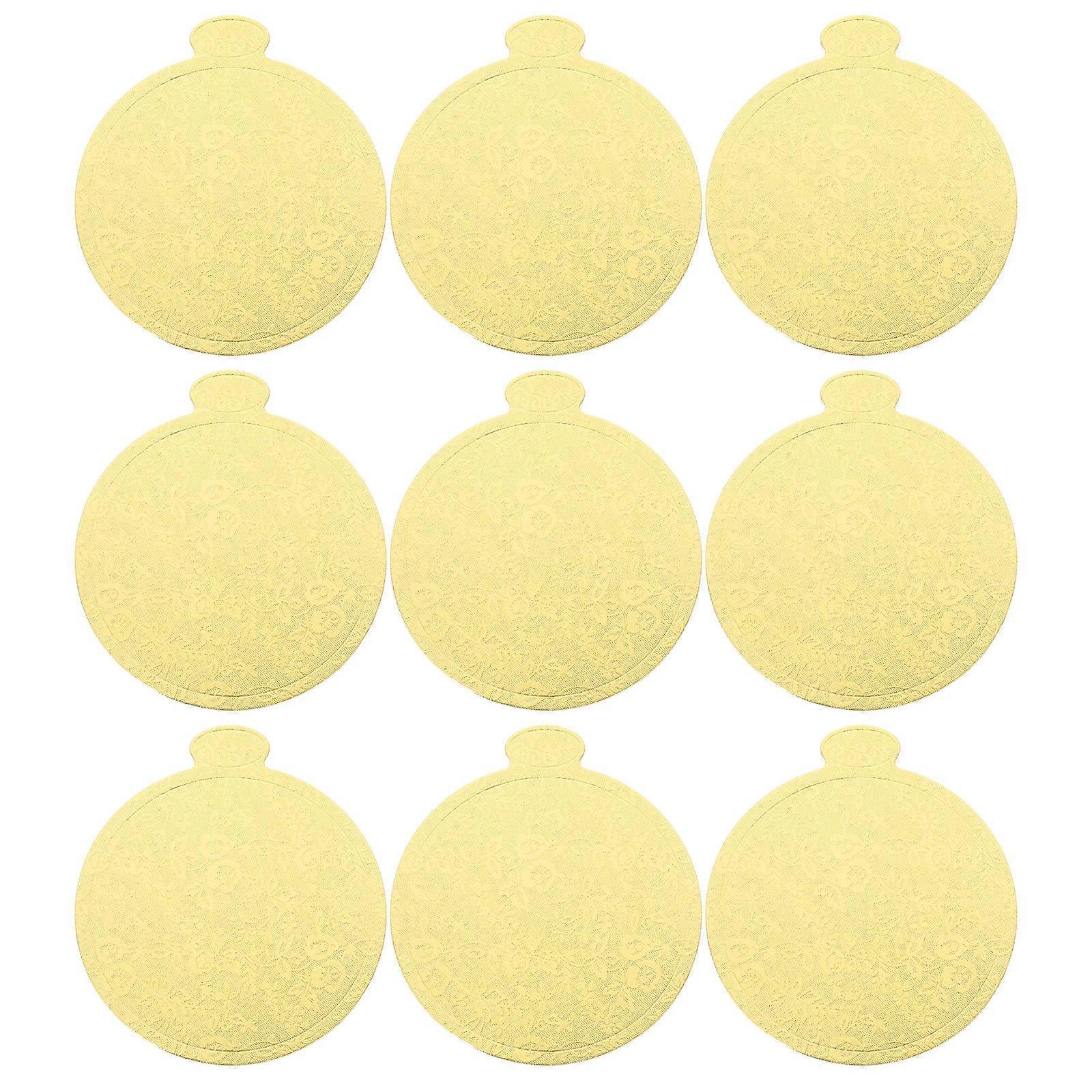 Egg Cake Paper Cake Serving Trays for 100Pcs Golden Party Use